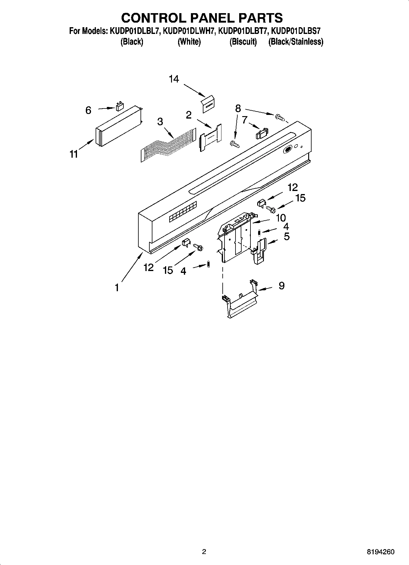 02 - CONTROL PANEL PARTS