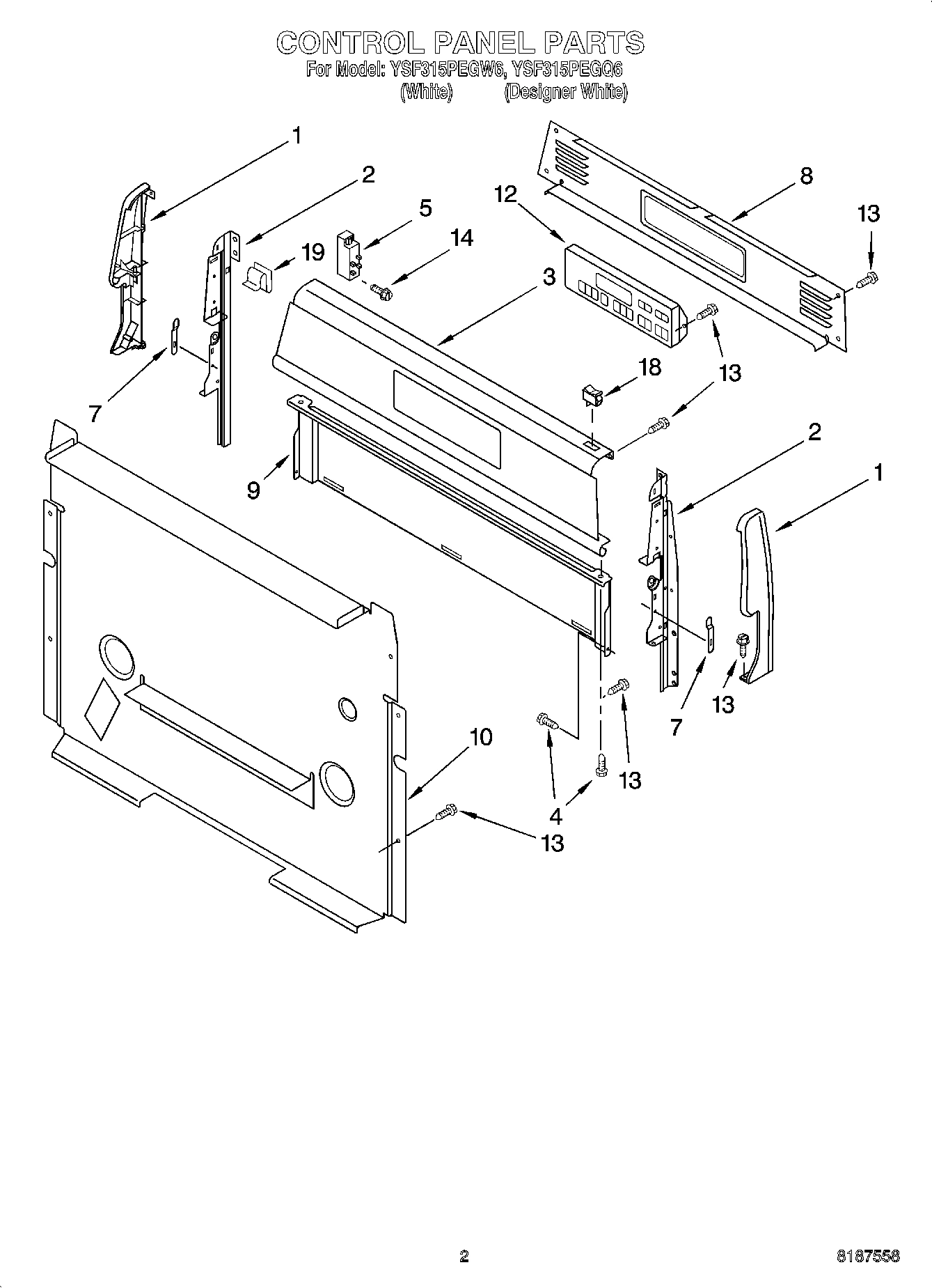 02 - CONTROL PANEL PARTS
