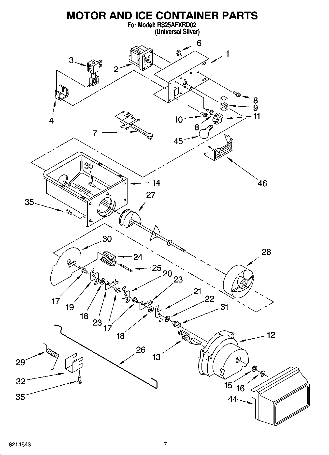 05 - MOTOR AND ICE CONTAINER PARTS