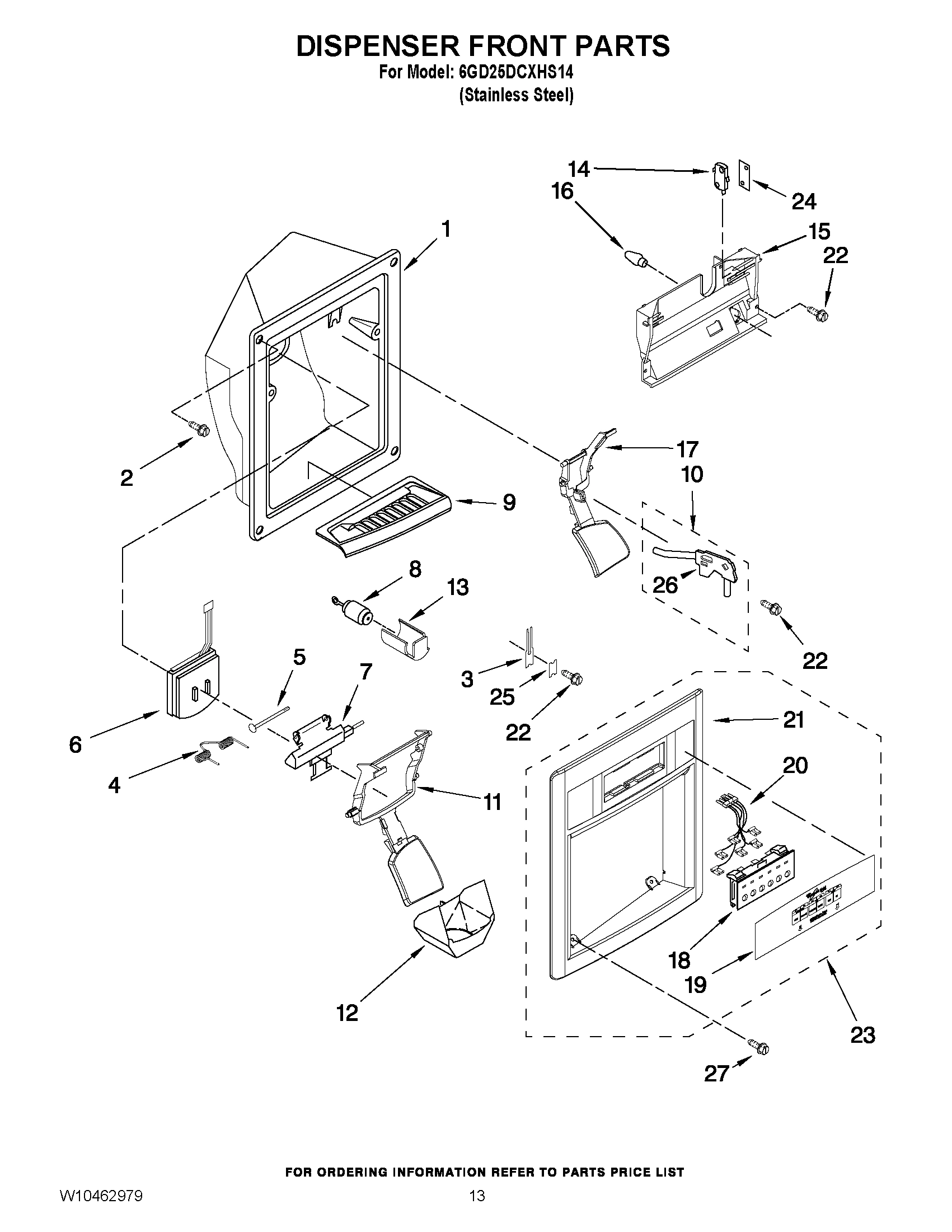 08 - DISPENSER FRONT PARTS