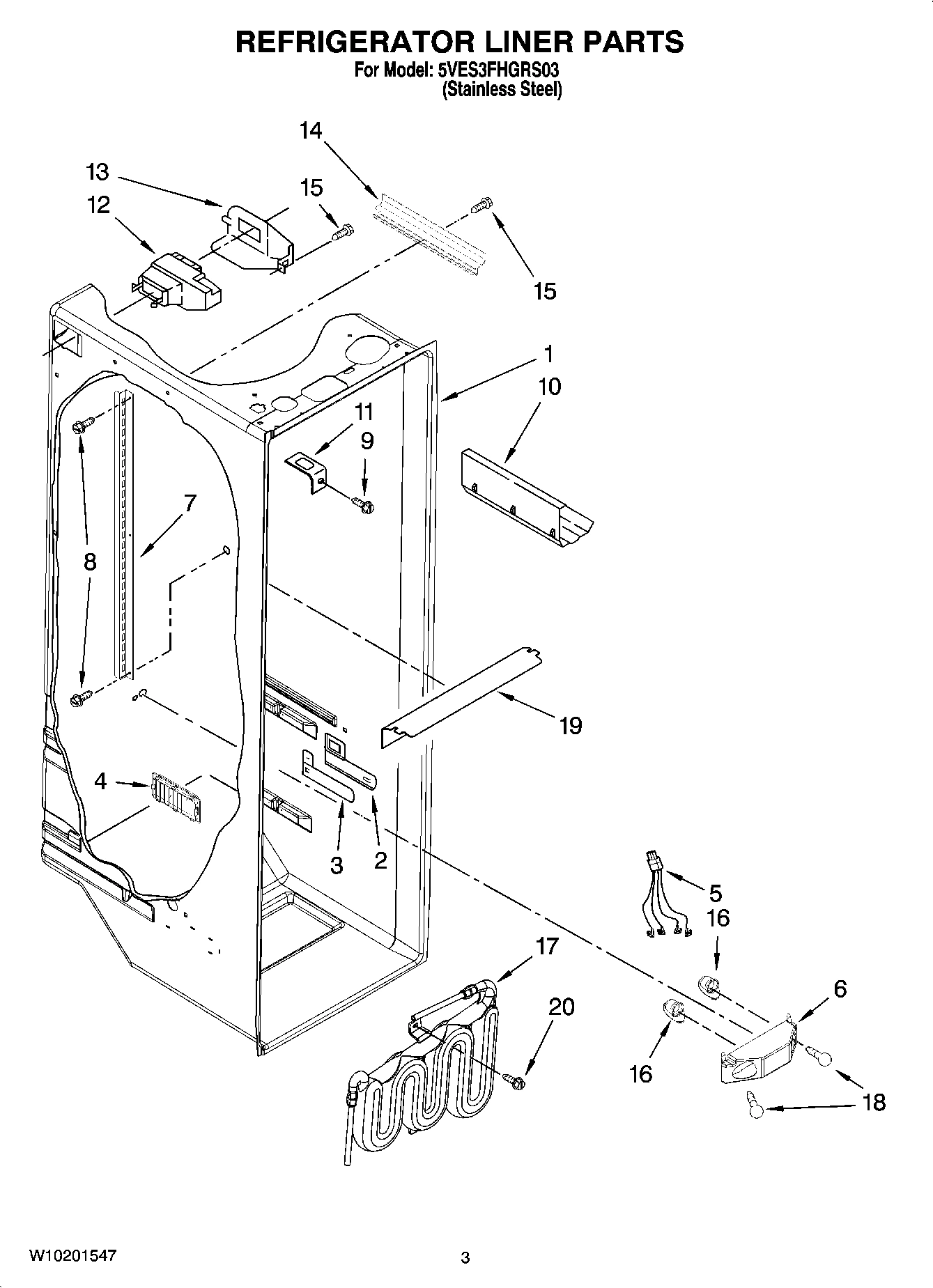 02 - REFRIGERATOR LINER PARTS
