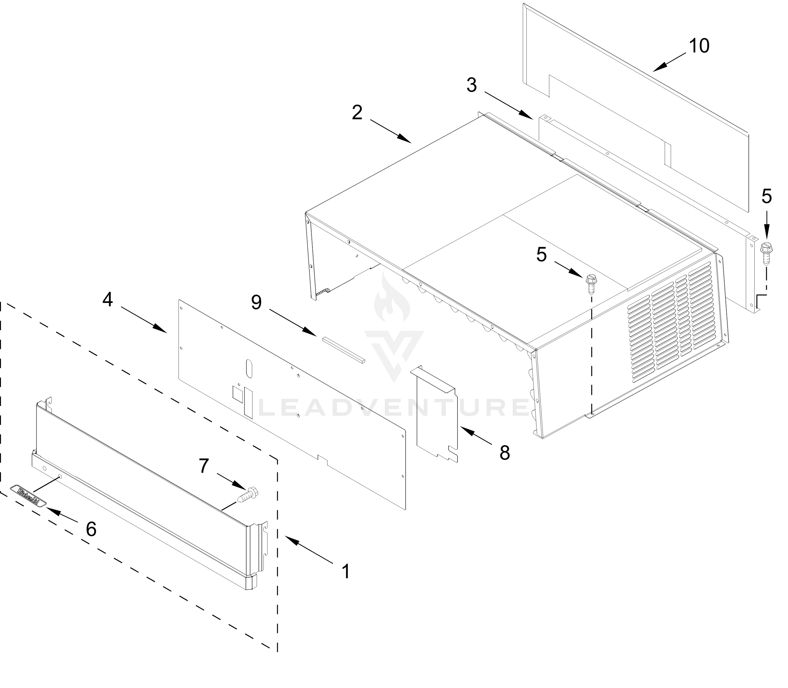 TOP GRILLE AND UNIT COVER PARTS
