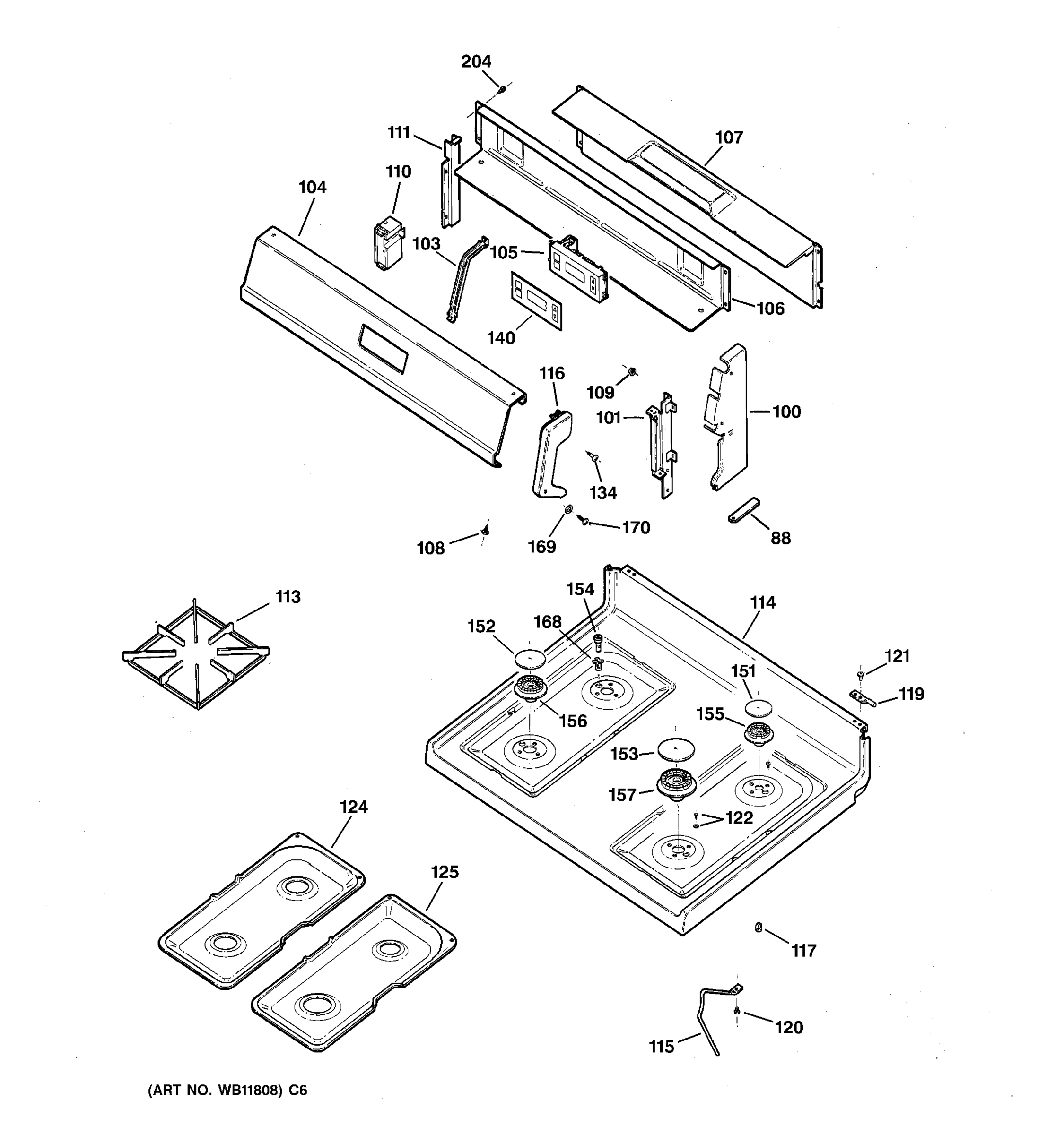 CONTROL PANEL & COOKTOP