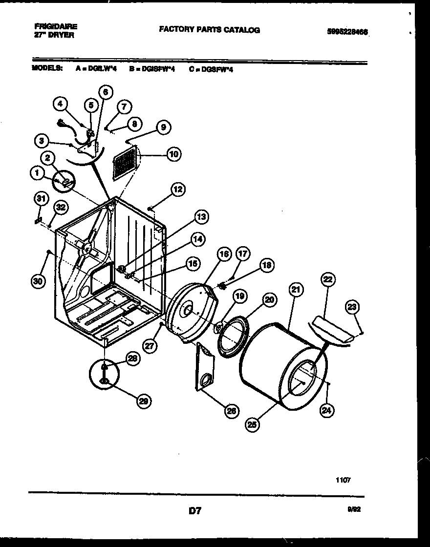 02 - CABINET AND COMPONENT PARTS