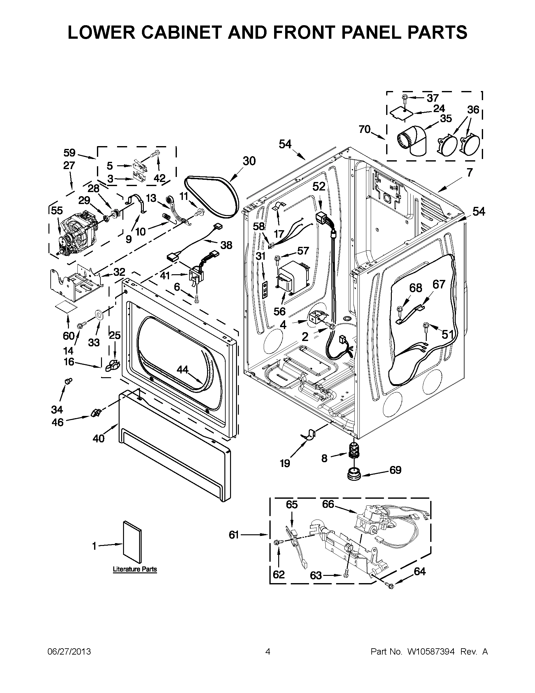 02 - LOWER CABINET AND FRONT PANEL PARTS