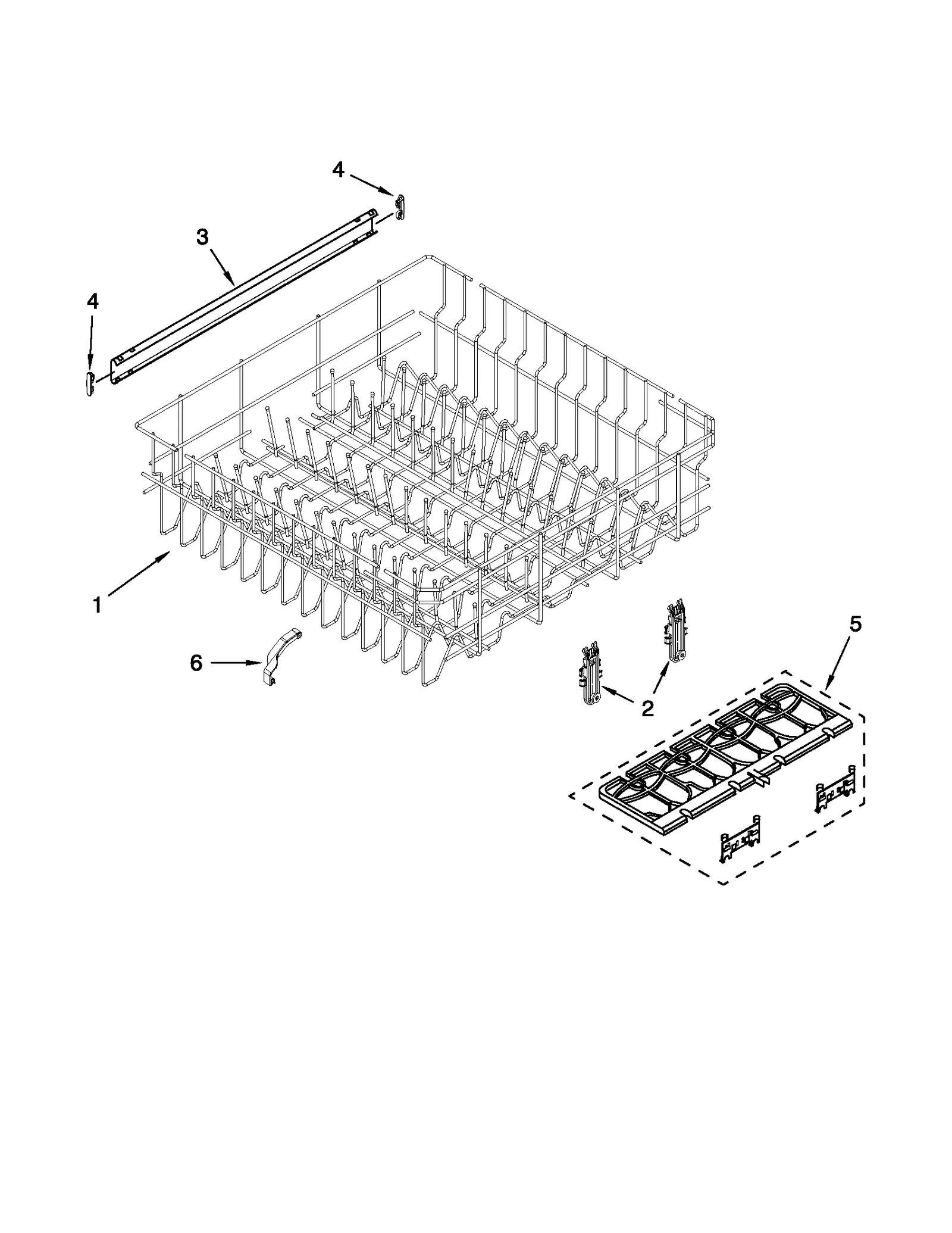 UPPER RACK AND TRACK PARTS
