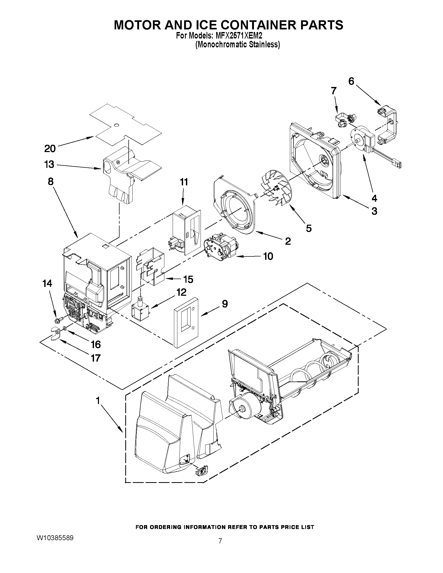 04 - MOTOR AND ICE CONTAINER PARTS