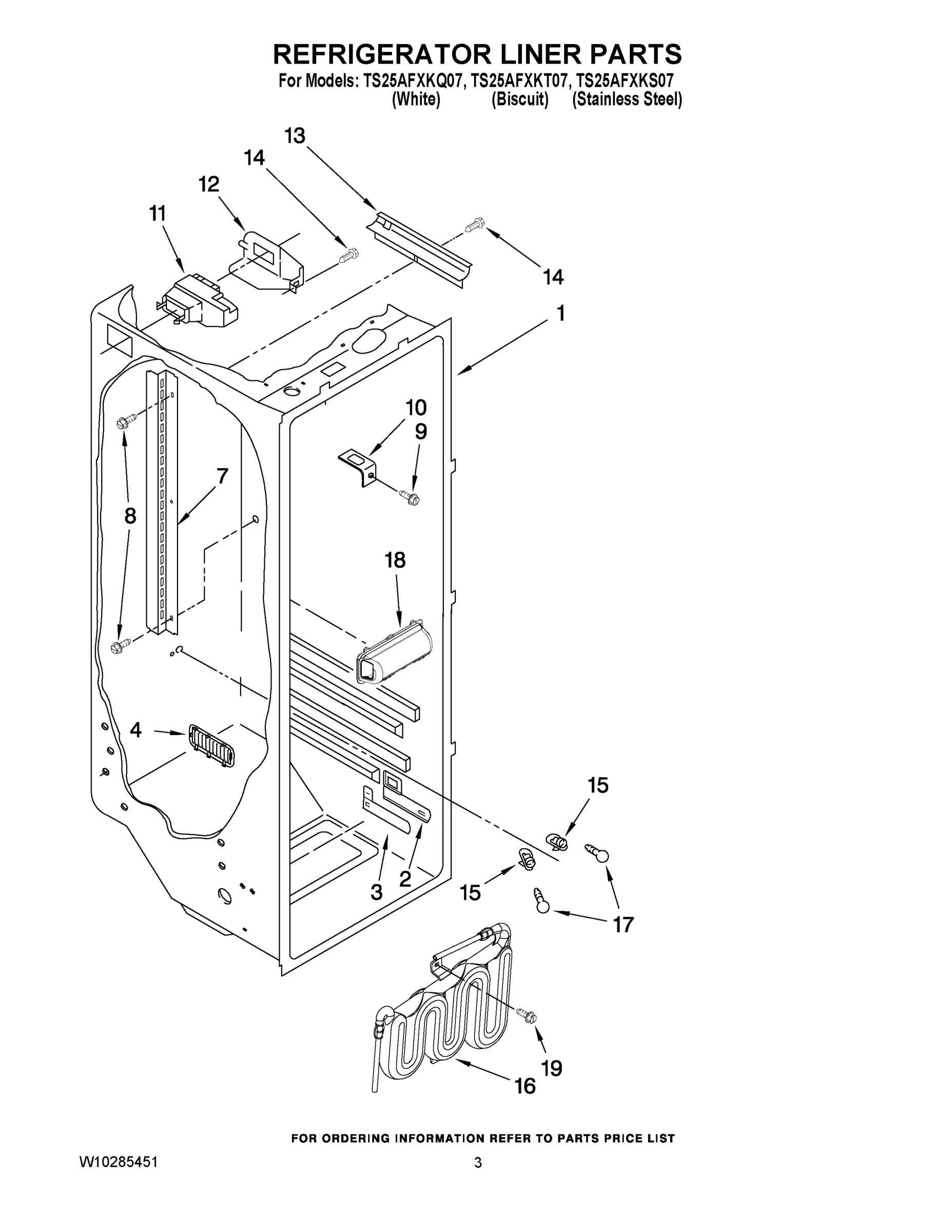 02 - REFRIGERATOR LINER PARTS