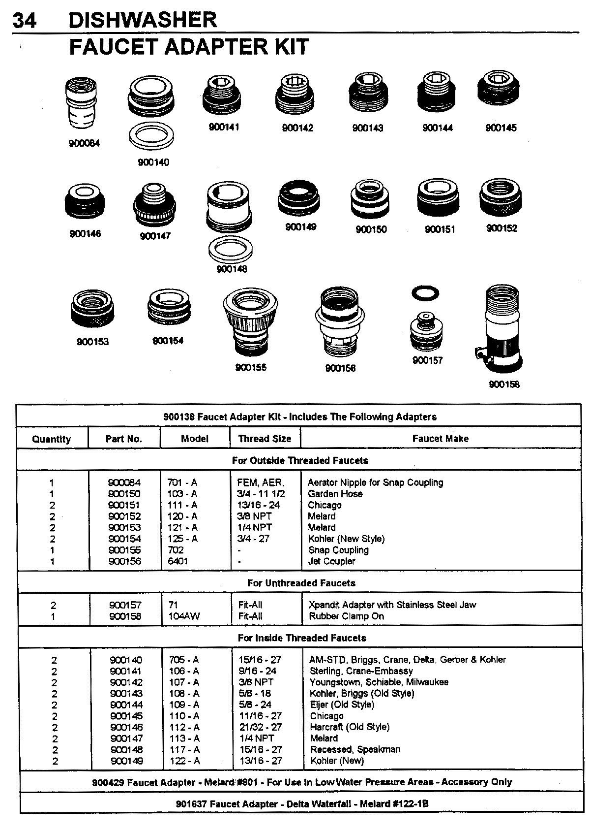 06 - FAUCET ADAPTER KIT (OUTSIDE THREADED)