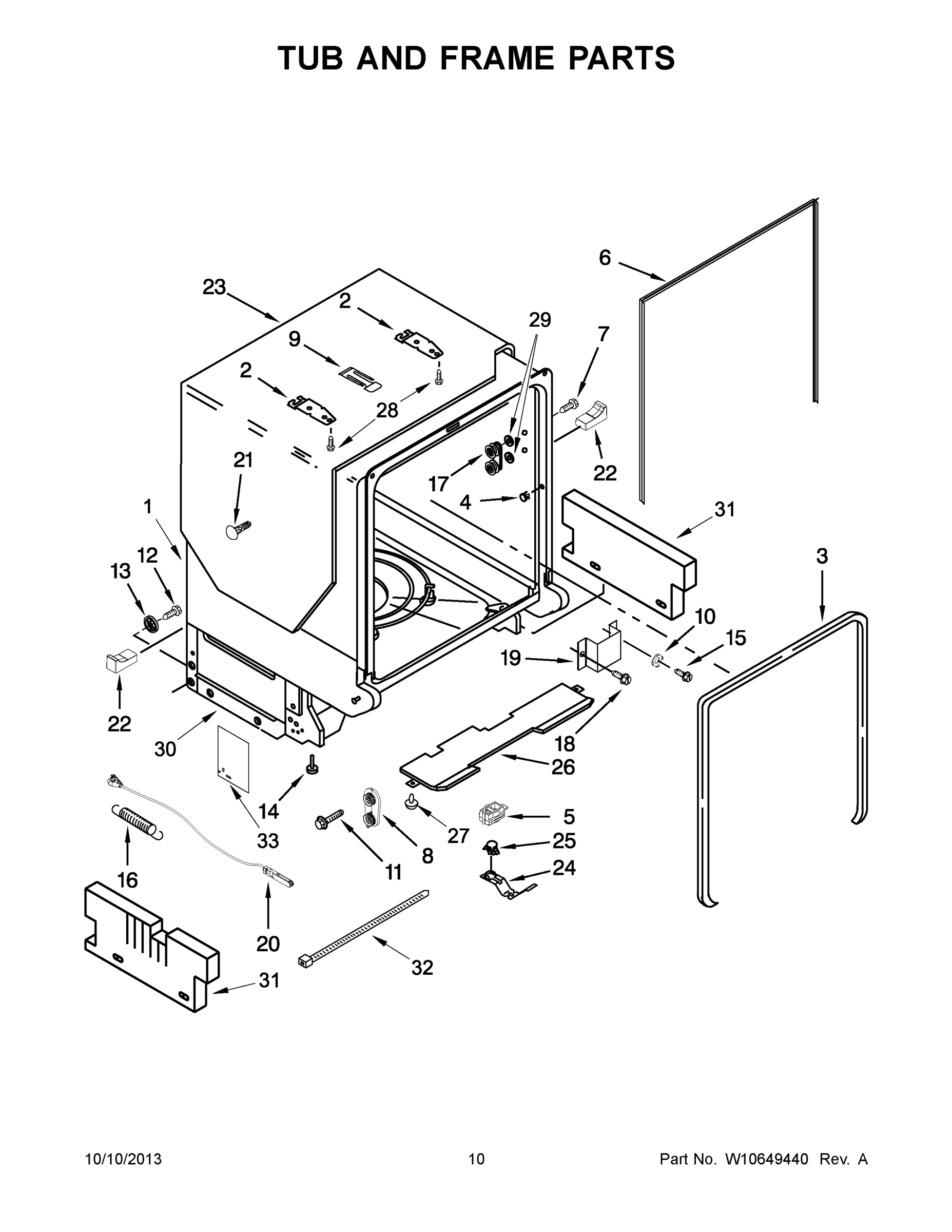 06 - TUB AND FRAME PARTS