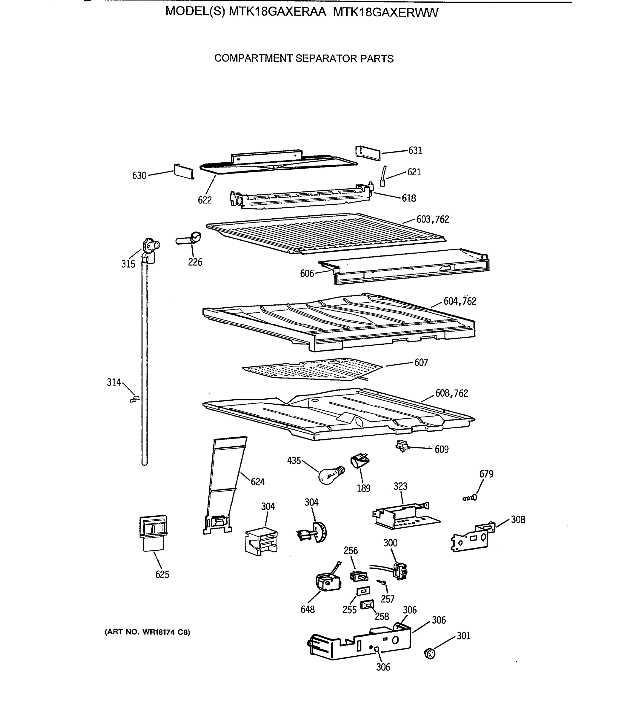 COMPARTMENT SEPARATOR PARTS