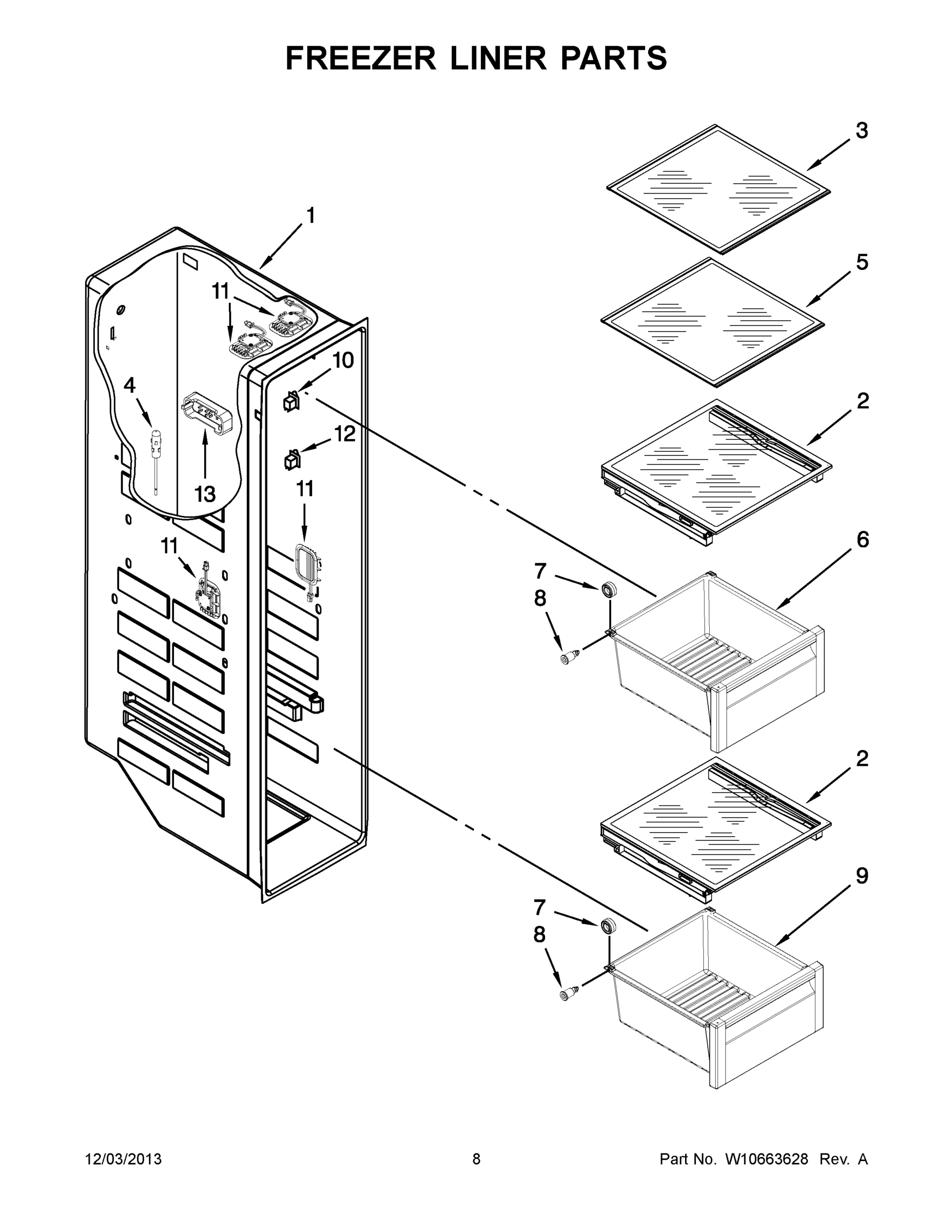 05 - FREEZER LINER PARTS