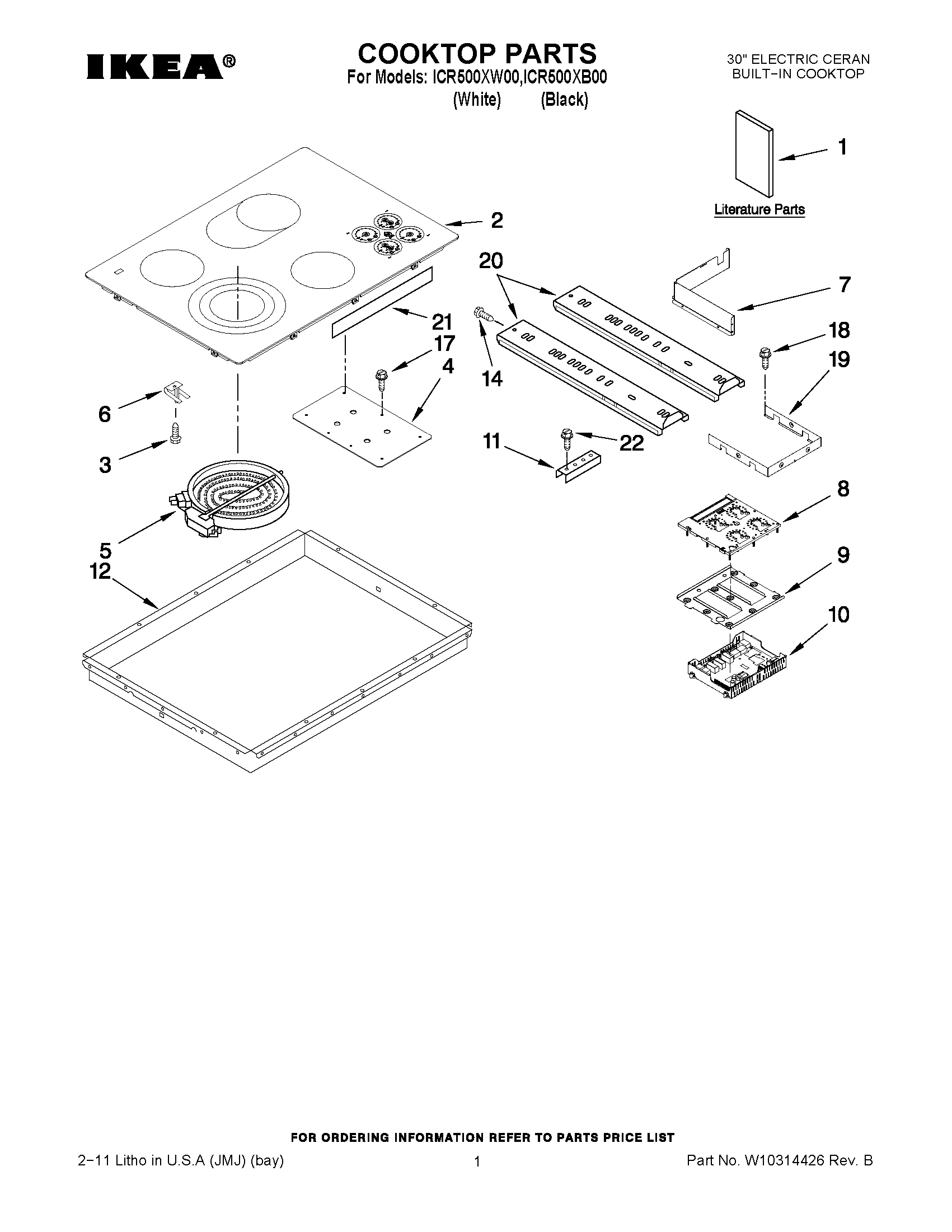 01 - COOKTOP PARTS