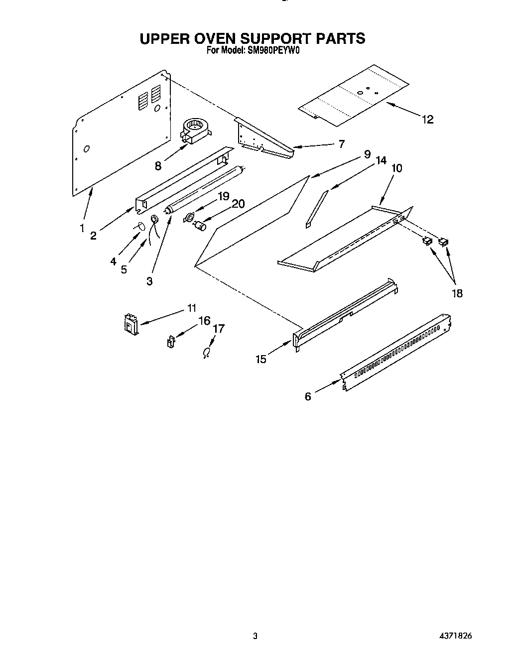 03 - UPPER OVEN SUPPORT