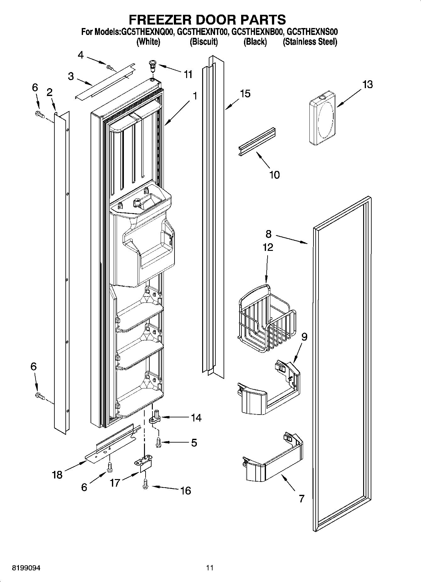07 - FREEZER DOOR PARTS
