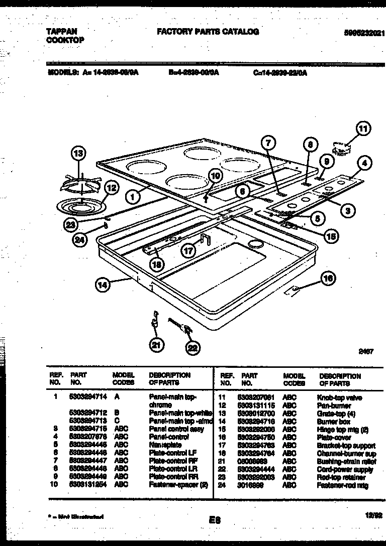 02 - COOKTOP PARTS