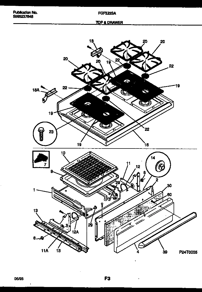 05 - COOKTOP AND BROILER DRAWER PARTS