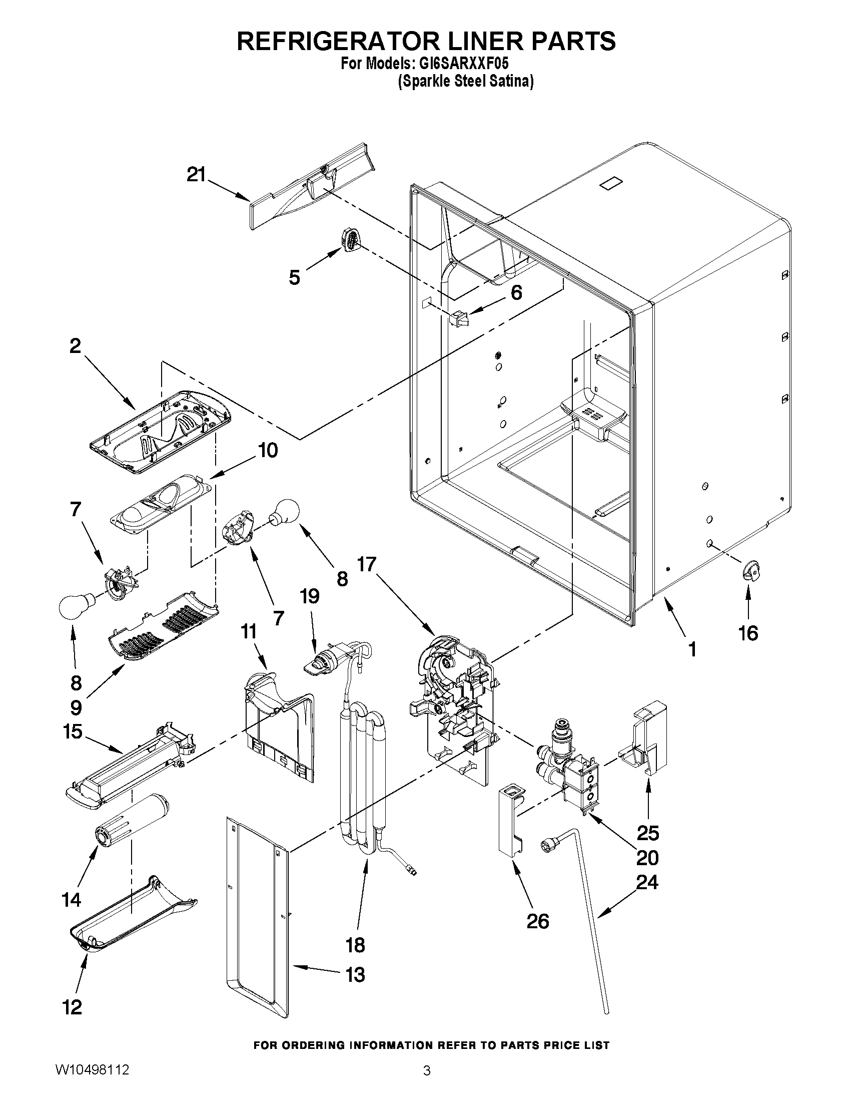 02 - REFRIGERATOR LINER PARTS