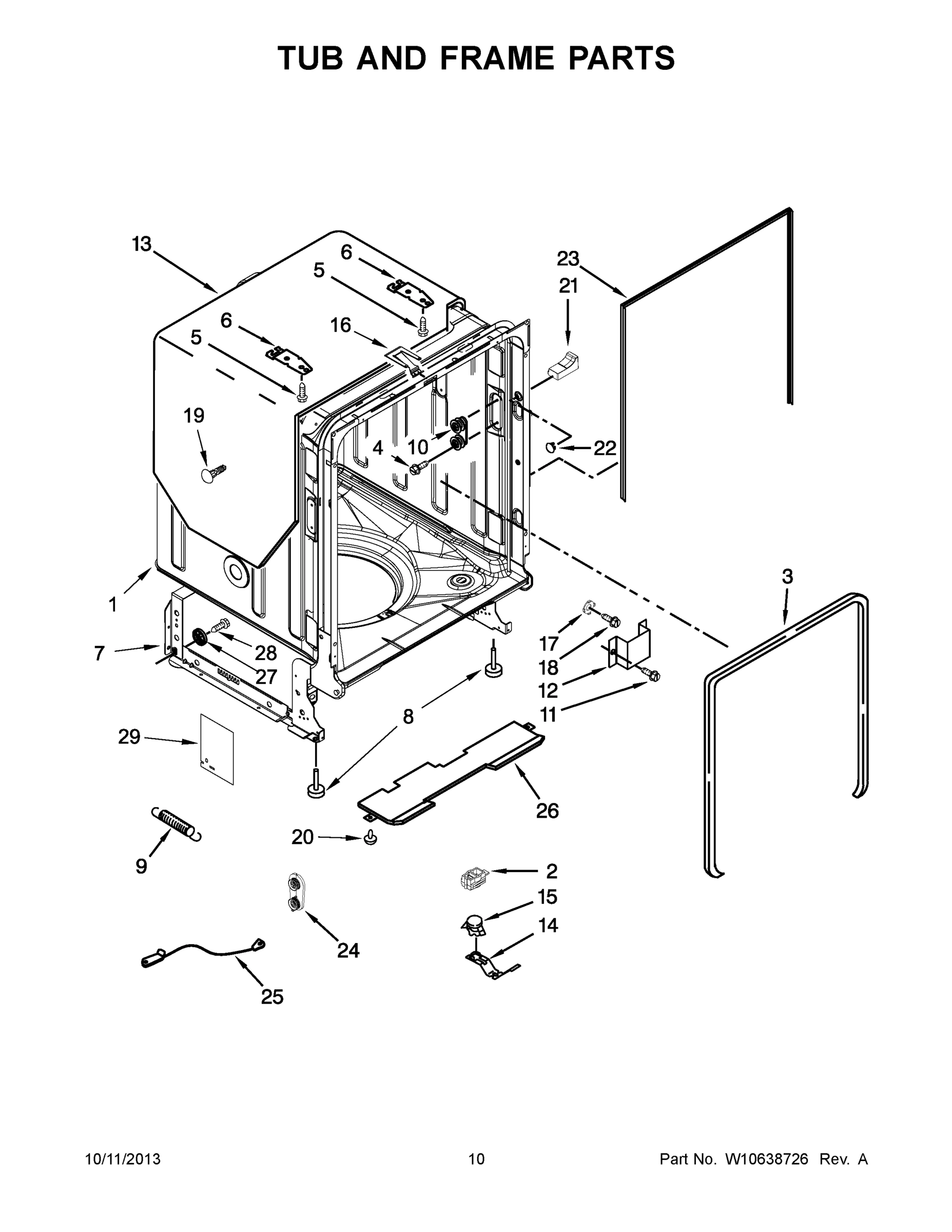 06 - TUB AND FRAME PARTS
