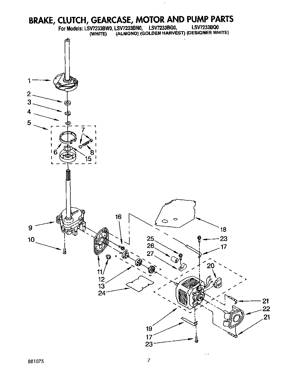 05 - BRAKE, CLUTCH, GEARCASE, MOTOR & PUMP