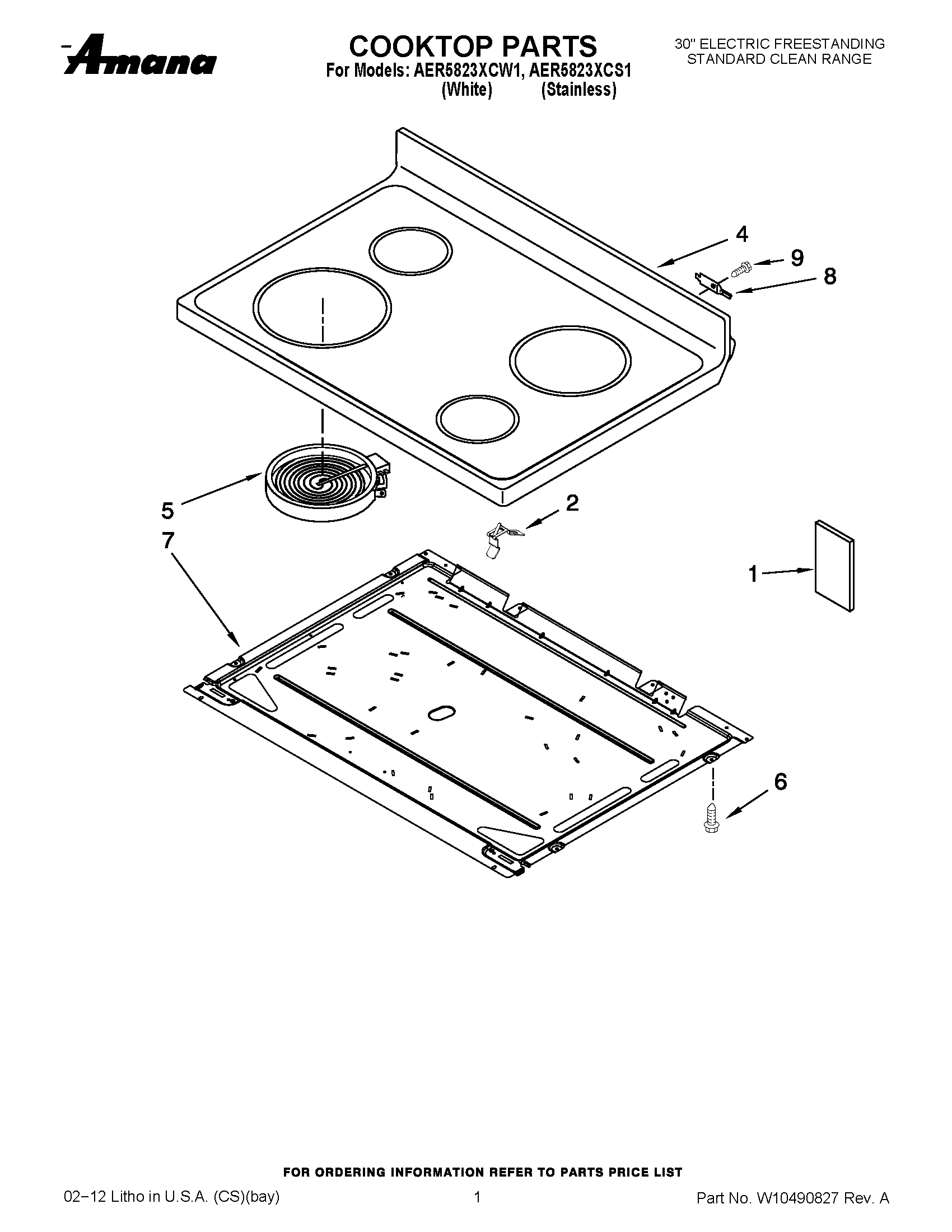 01 - COOKTOP PARTS