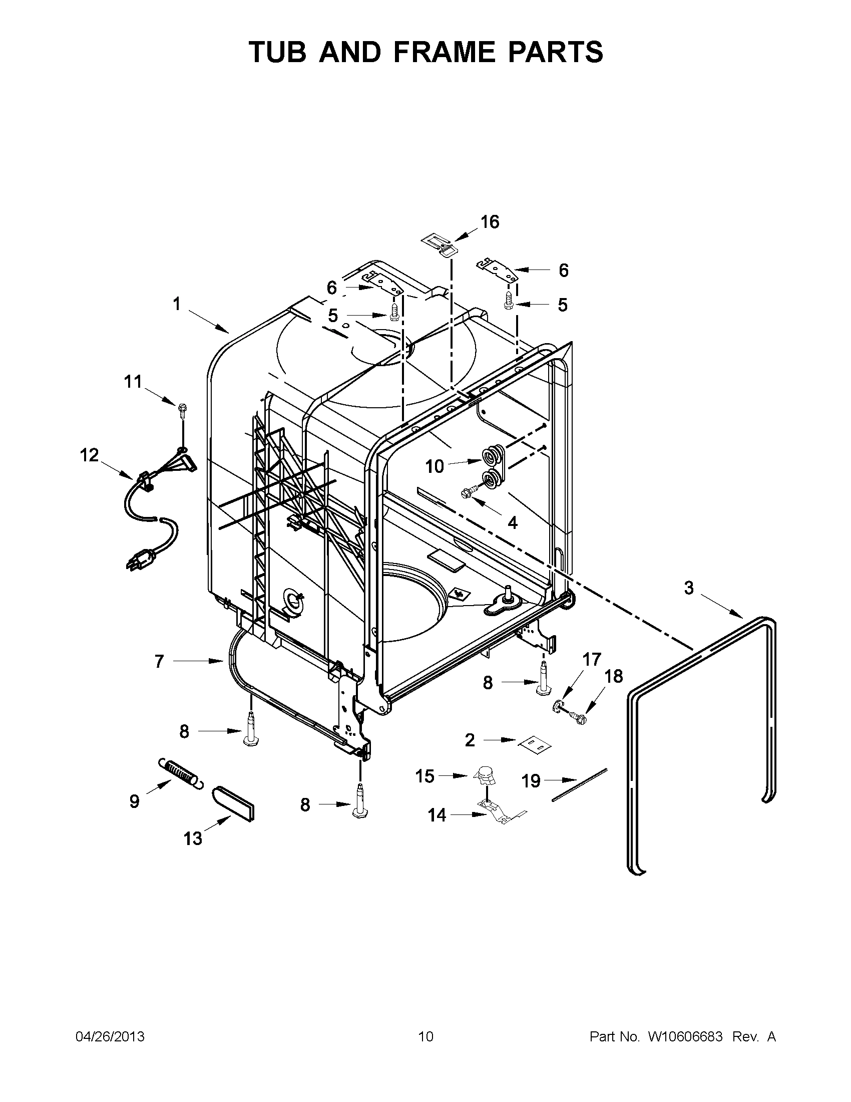 05 - TUB AND FRAME PARTS