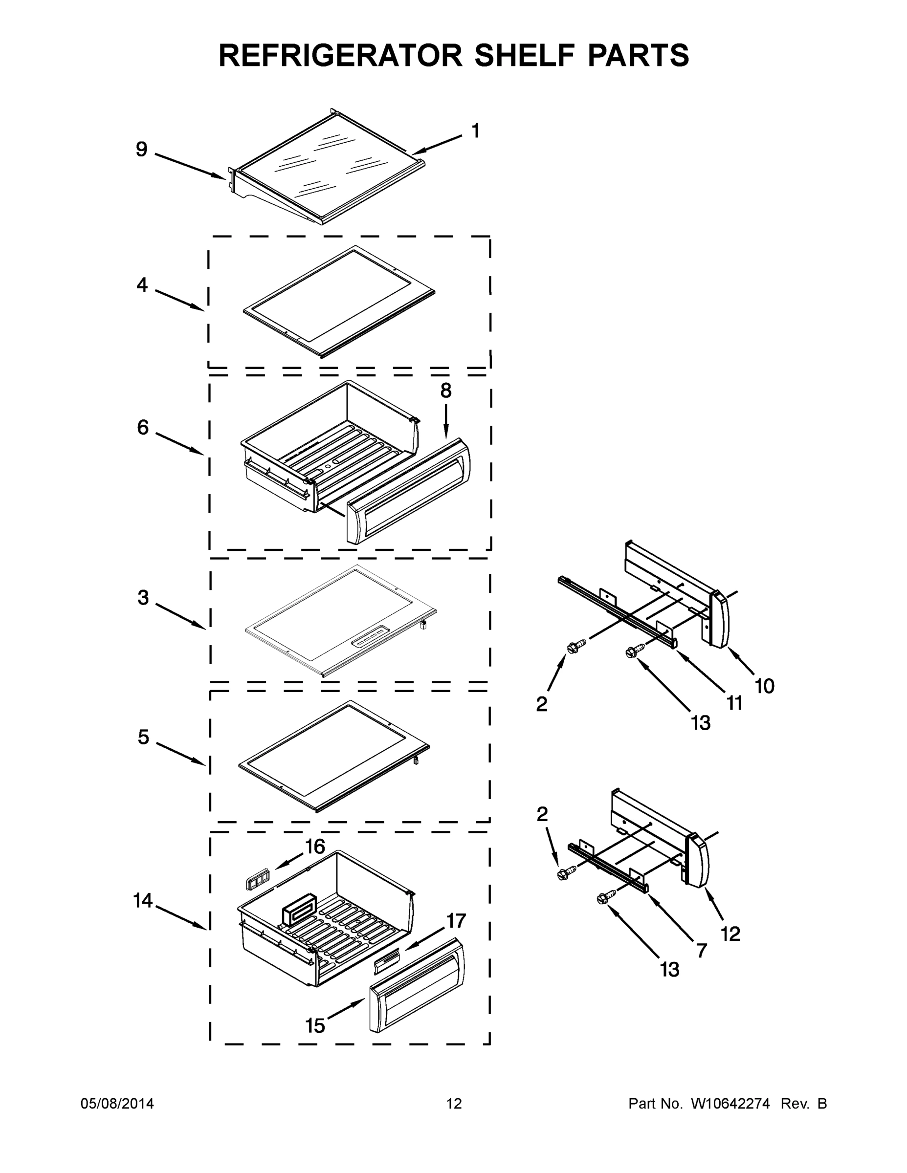 07 - REFRIGERATOR SHELF PARTS