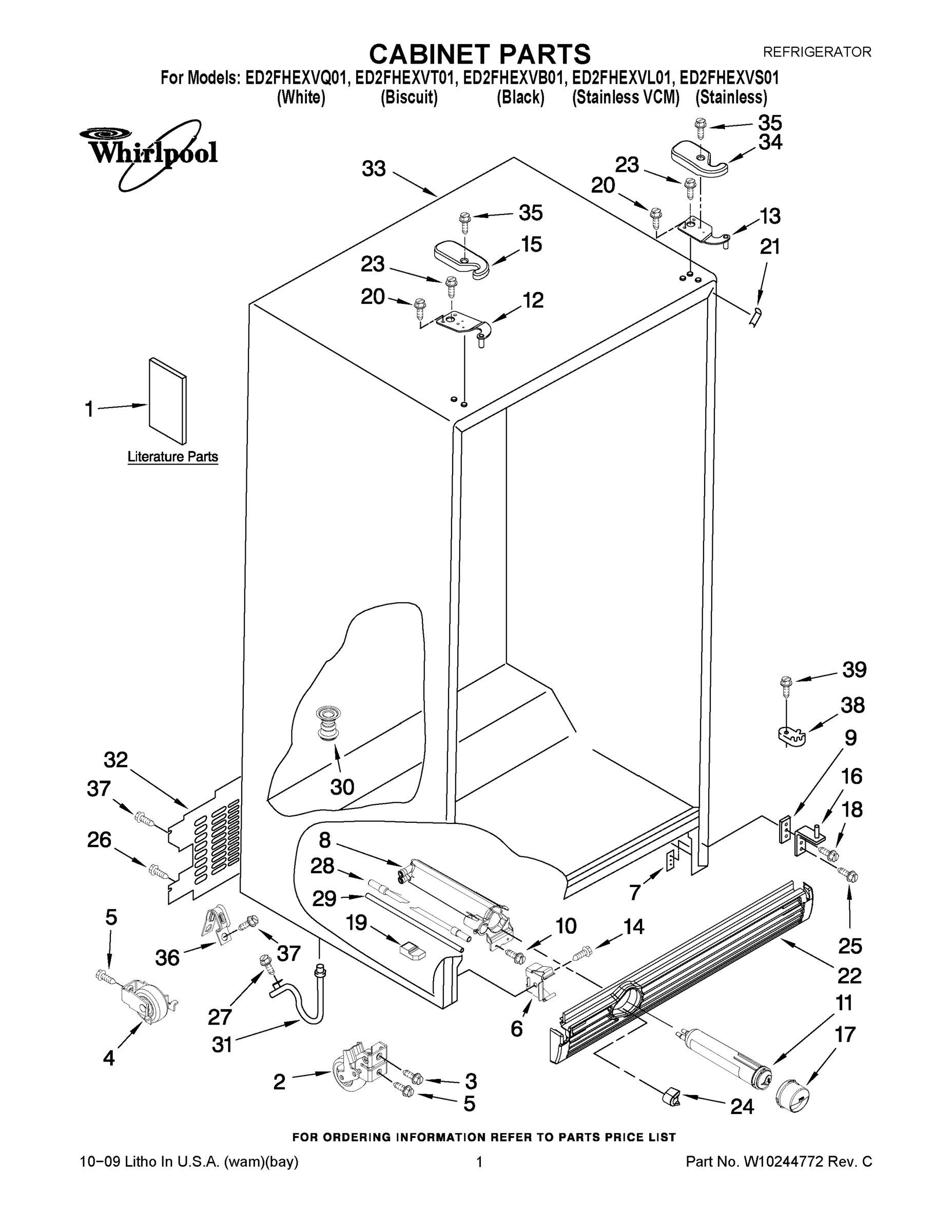 01 - CABINET PARTS