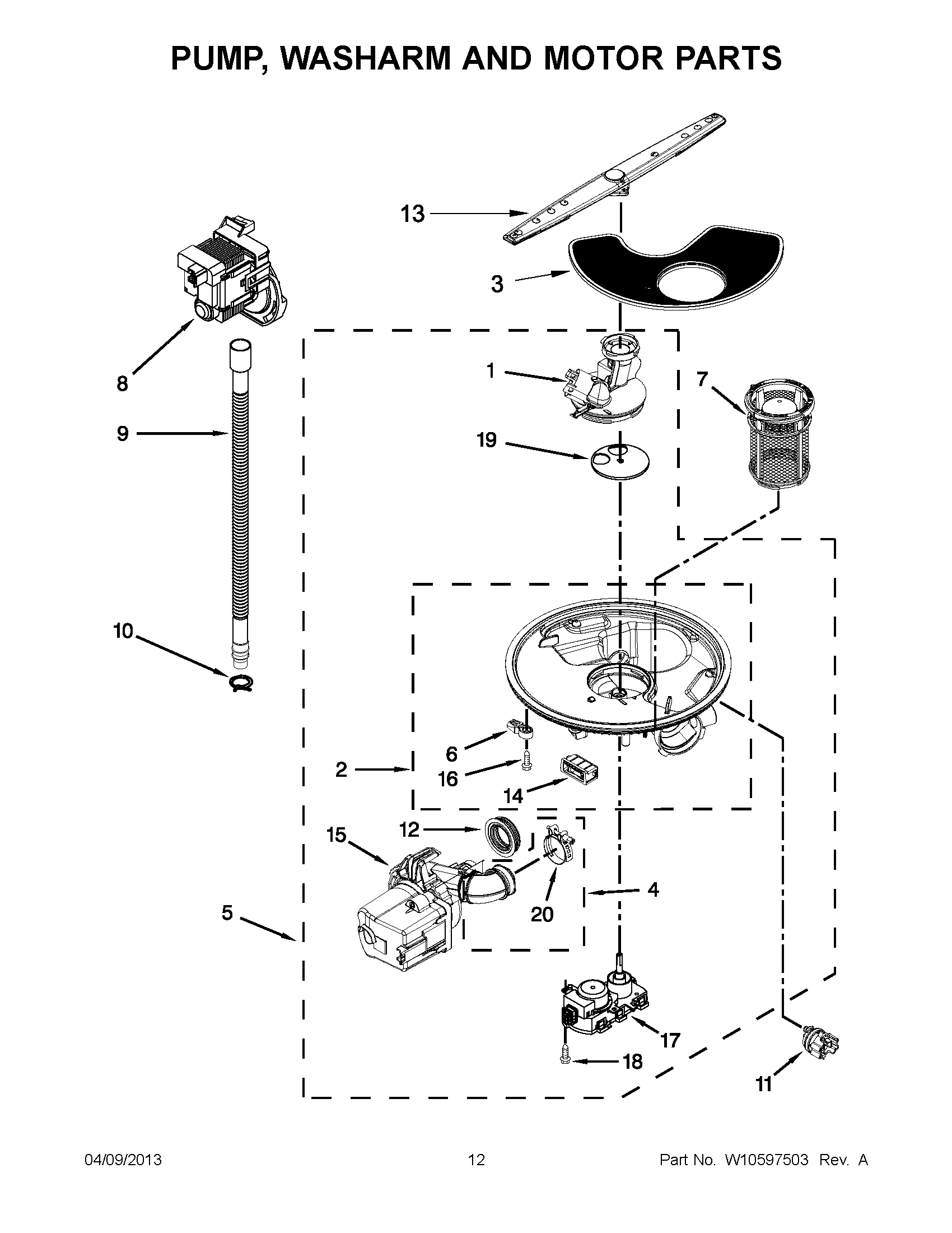 06 - PUMP, WASHARM AND MOTOR PARTS