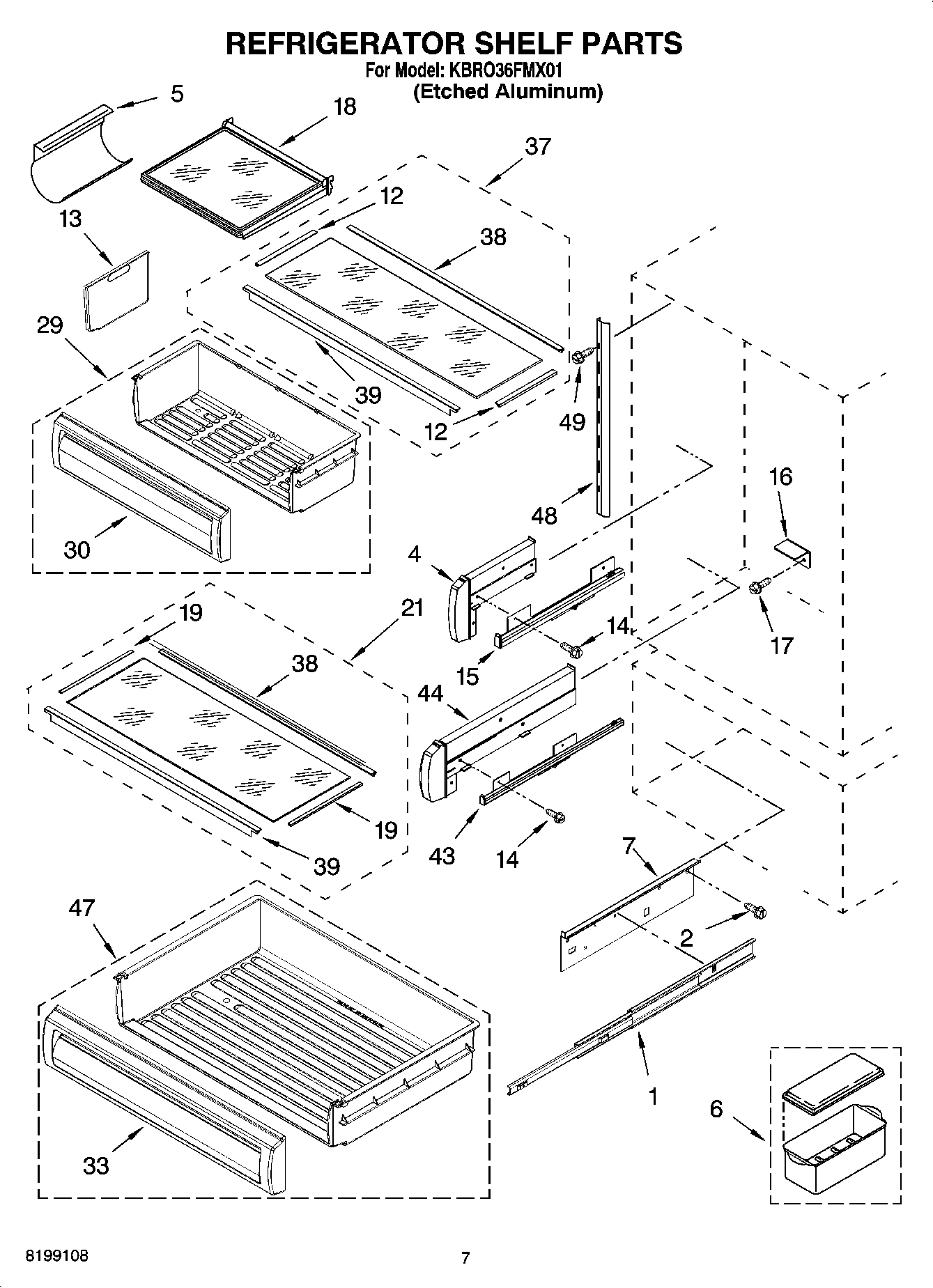05 - REFRIGERATOR SHELF PARTS