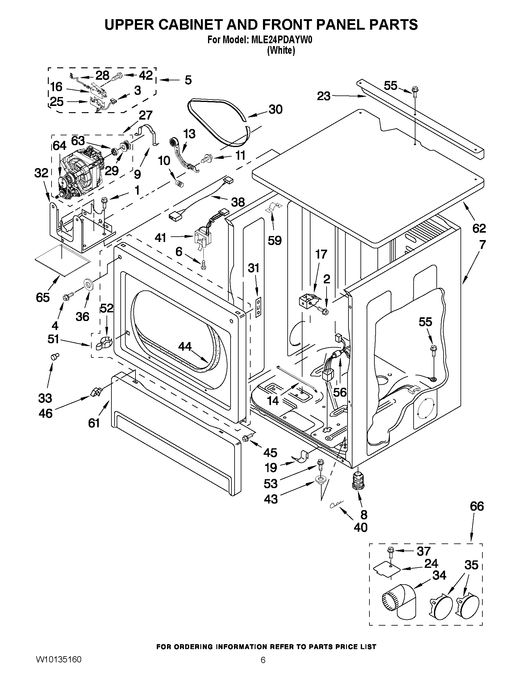03 - UPPER CABINET AND FRONT PANEL PARTS