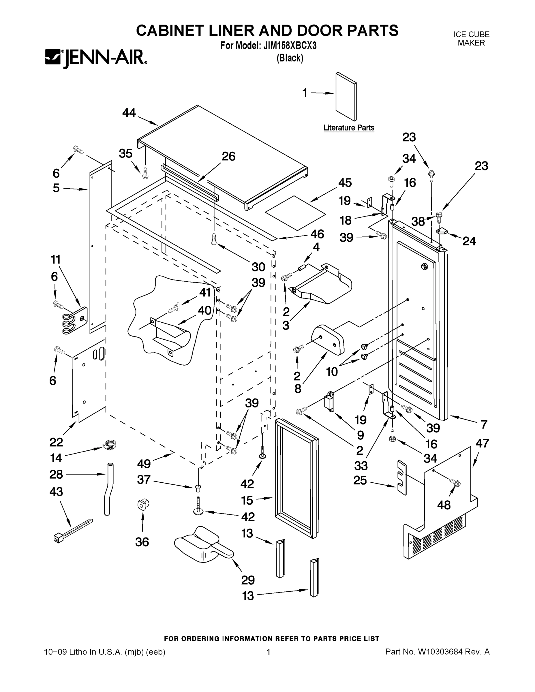 01 - CABINET LINER AND DOOR PARTS