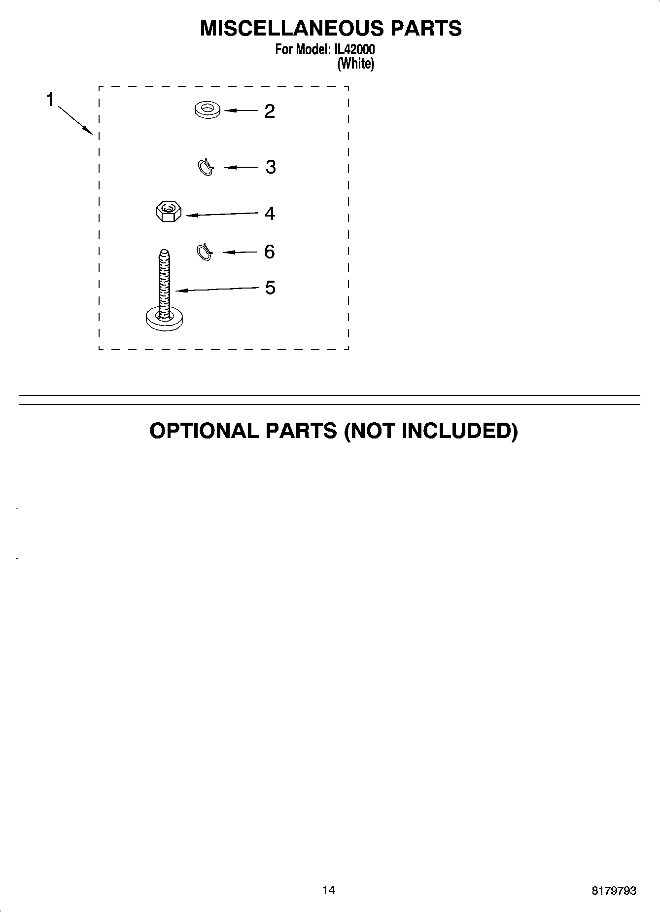 10 - MISCELLANEOUS  PARTS, OPTIONAL PARTS (NOT INCLUDED)