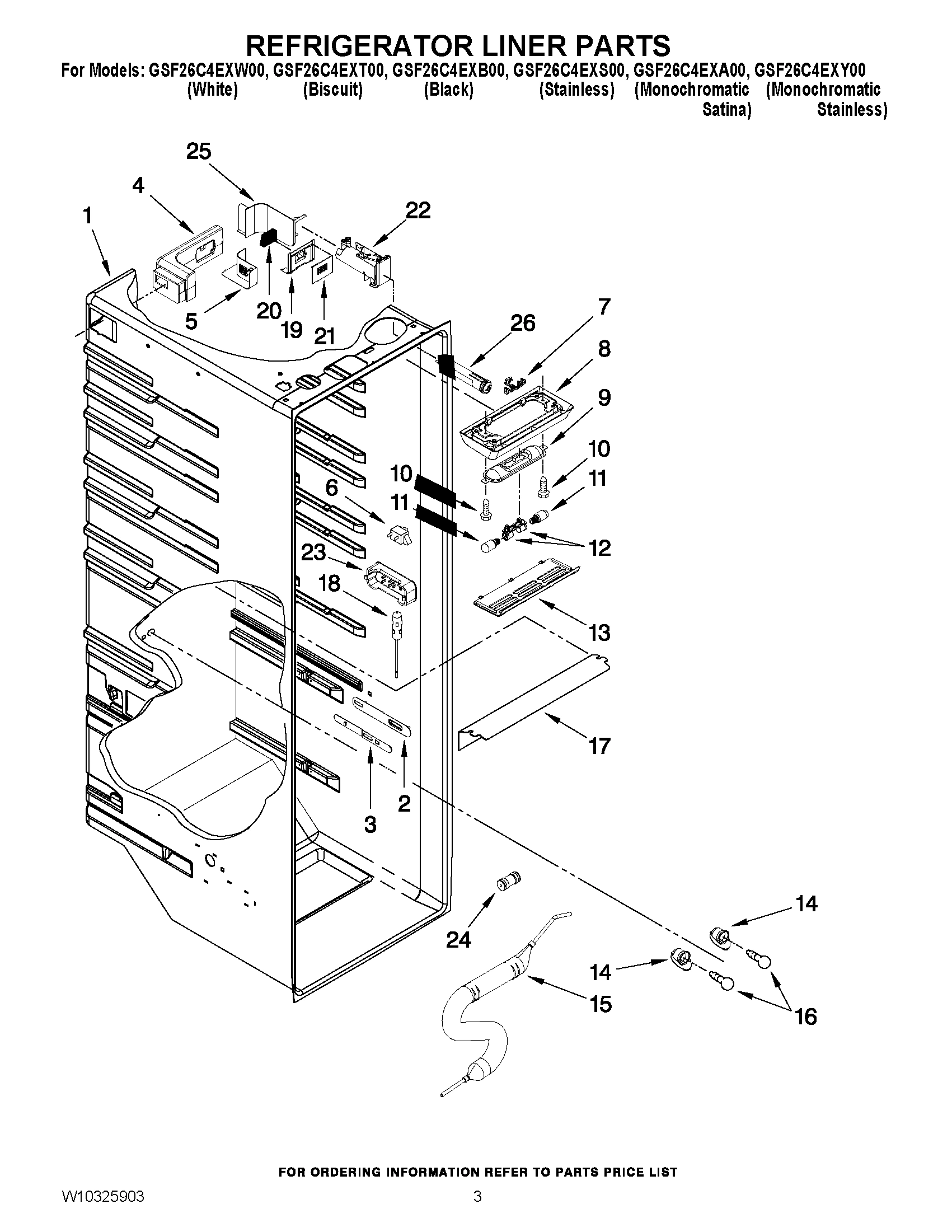 02 - REFRIGERATOR LINER PARTS