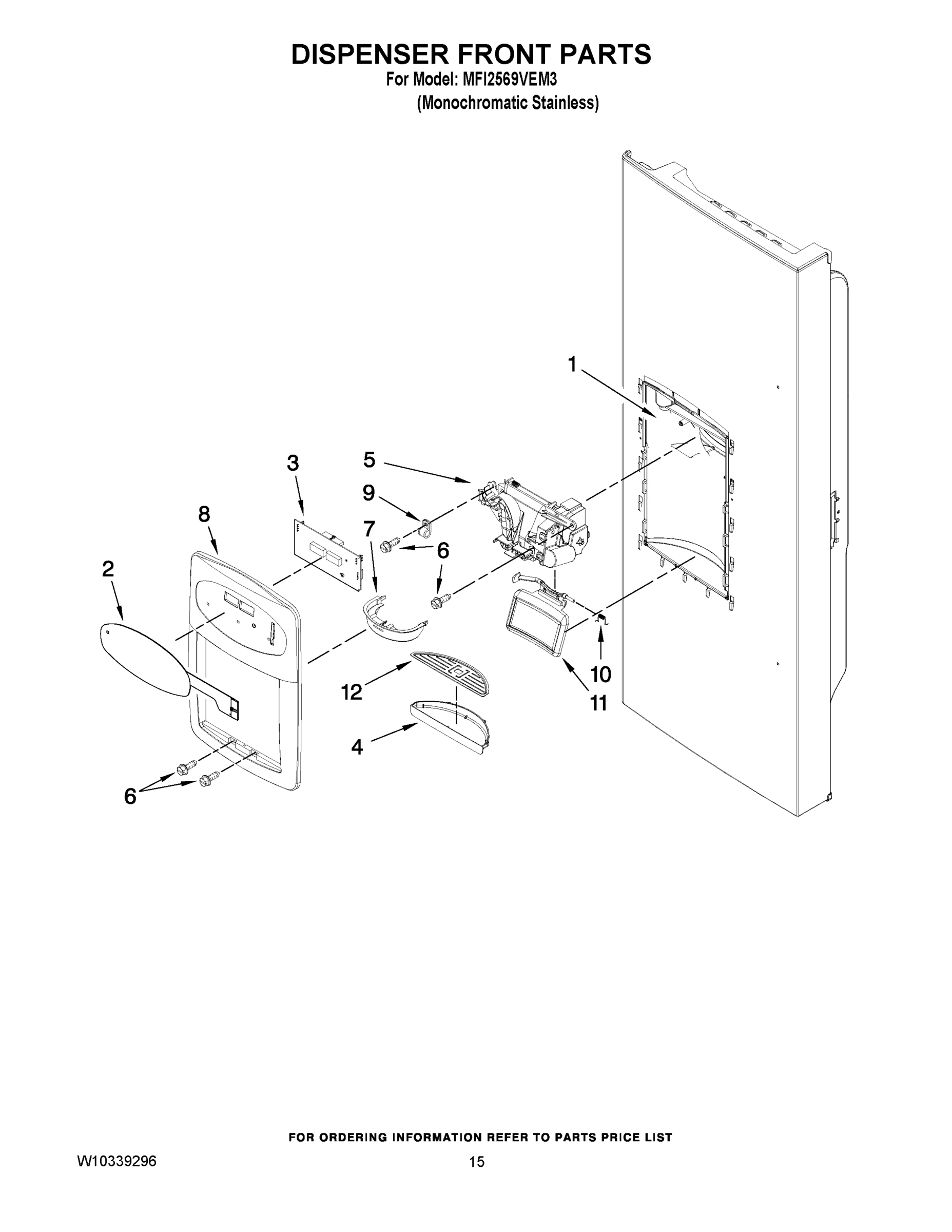 08 - DISPENSER FRONT PARTS