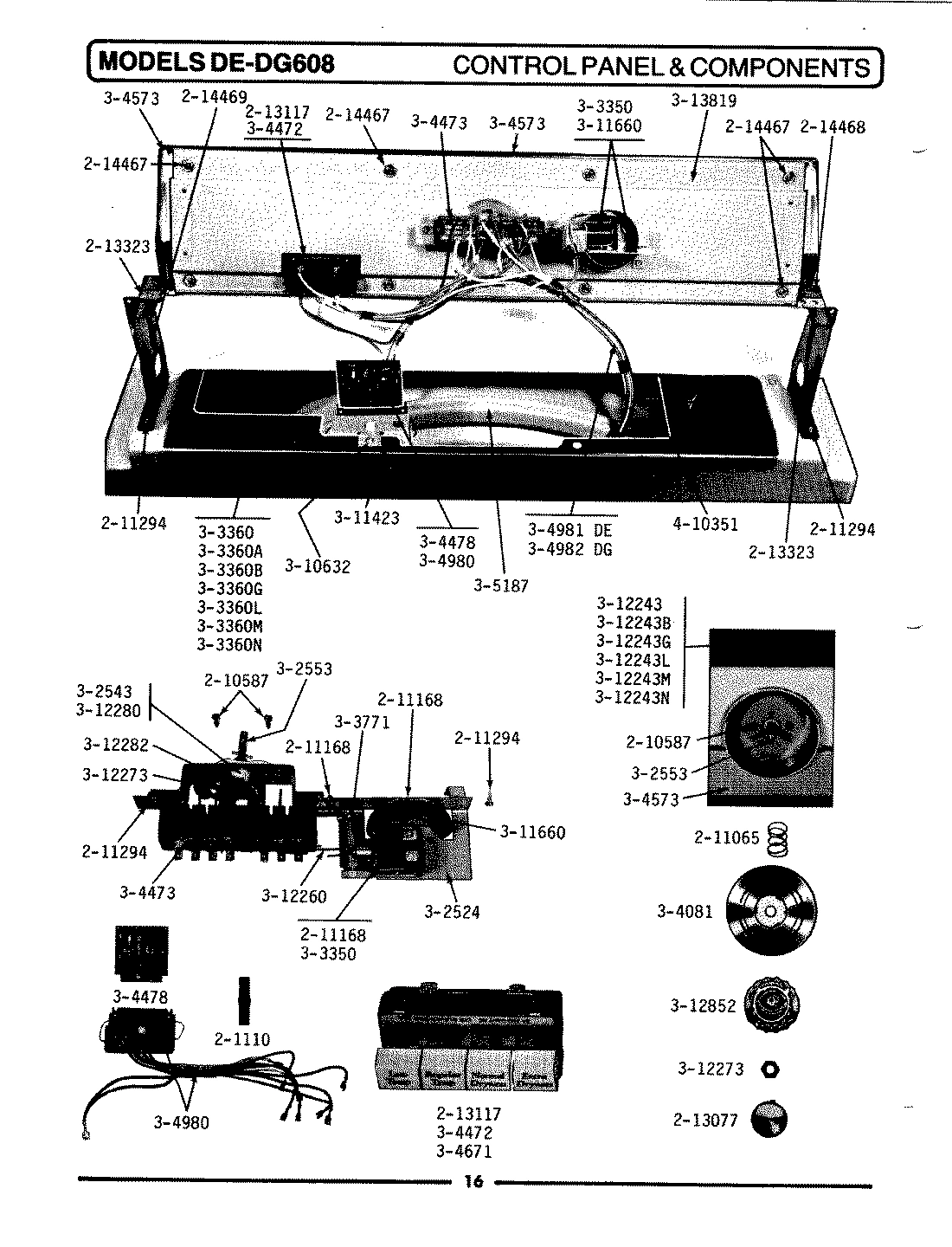 01 - CONTROL PANEL & COMPONENTS