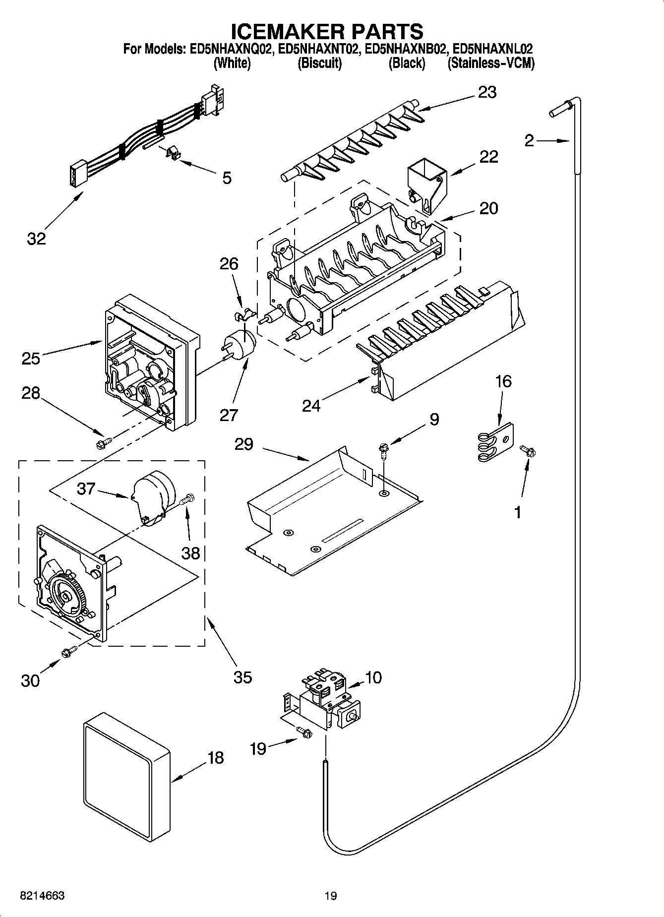 12 - ICEMAKER PARTS, OPTIONAL PARTS