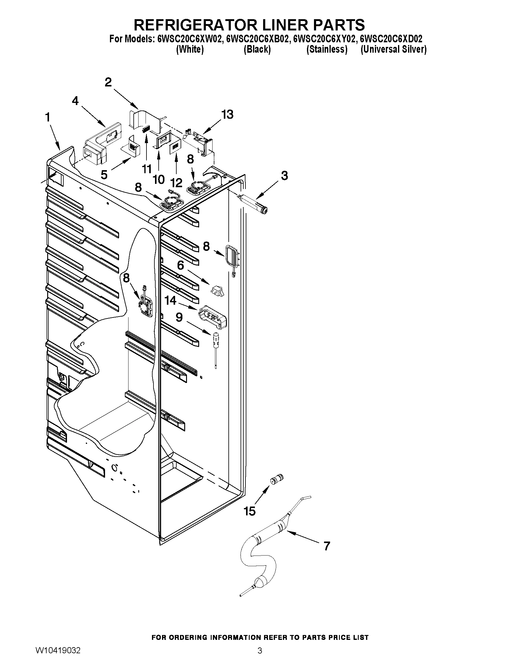 02 - REFRIGERATOR LINER PARTS