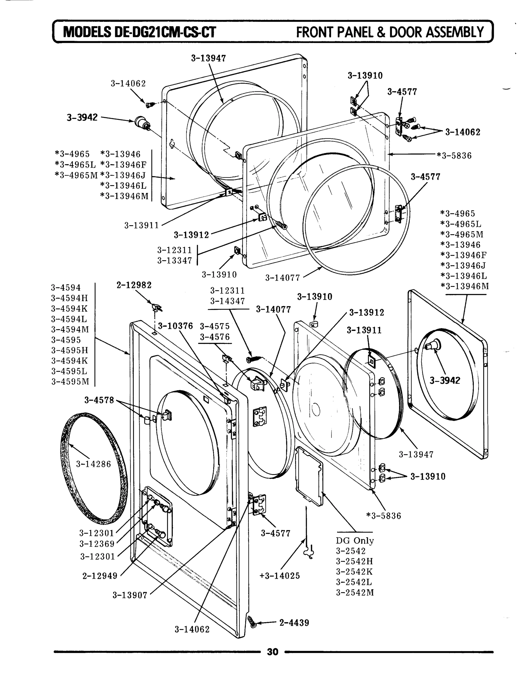 07 - FRONT PANEL & DOOR ASSEMBLY