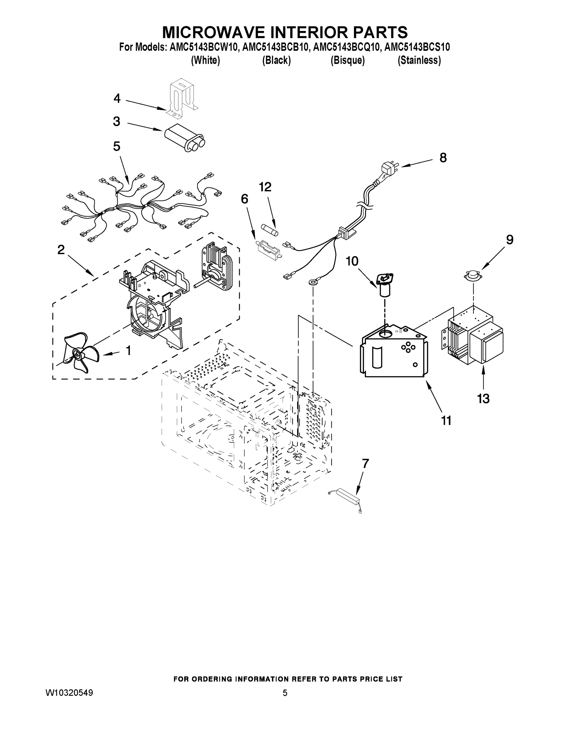 05 - MICROWAVE INTERIOR PARTS