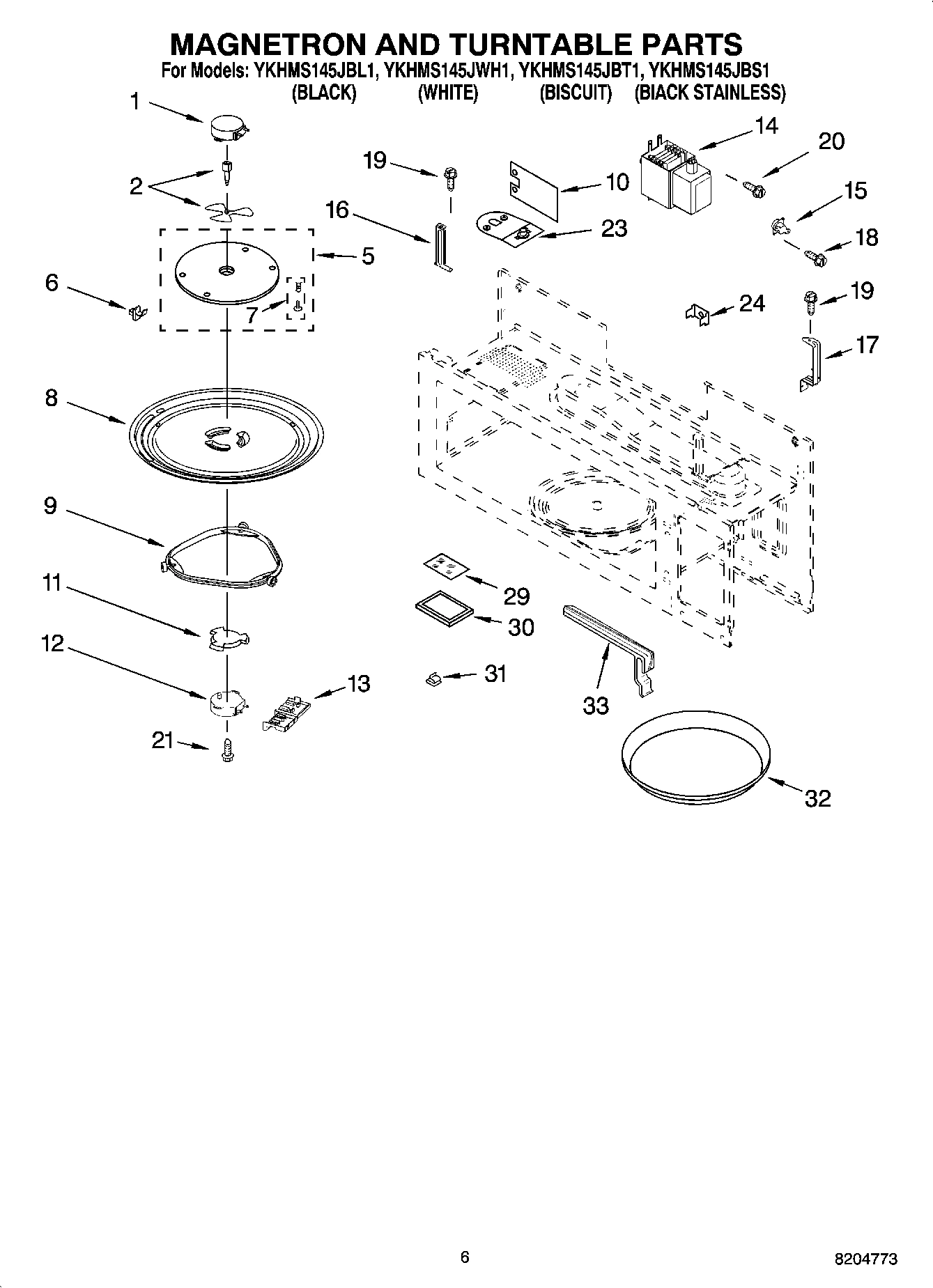 05 - MAGNETRON AND TURNTABLE PARTS