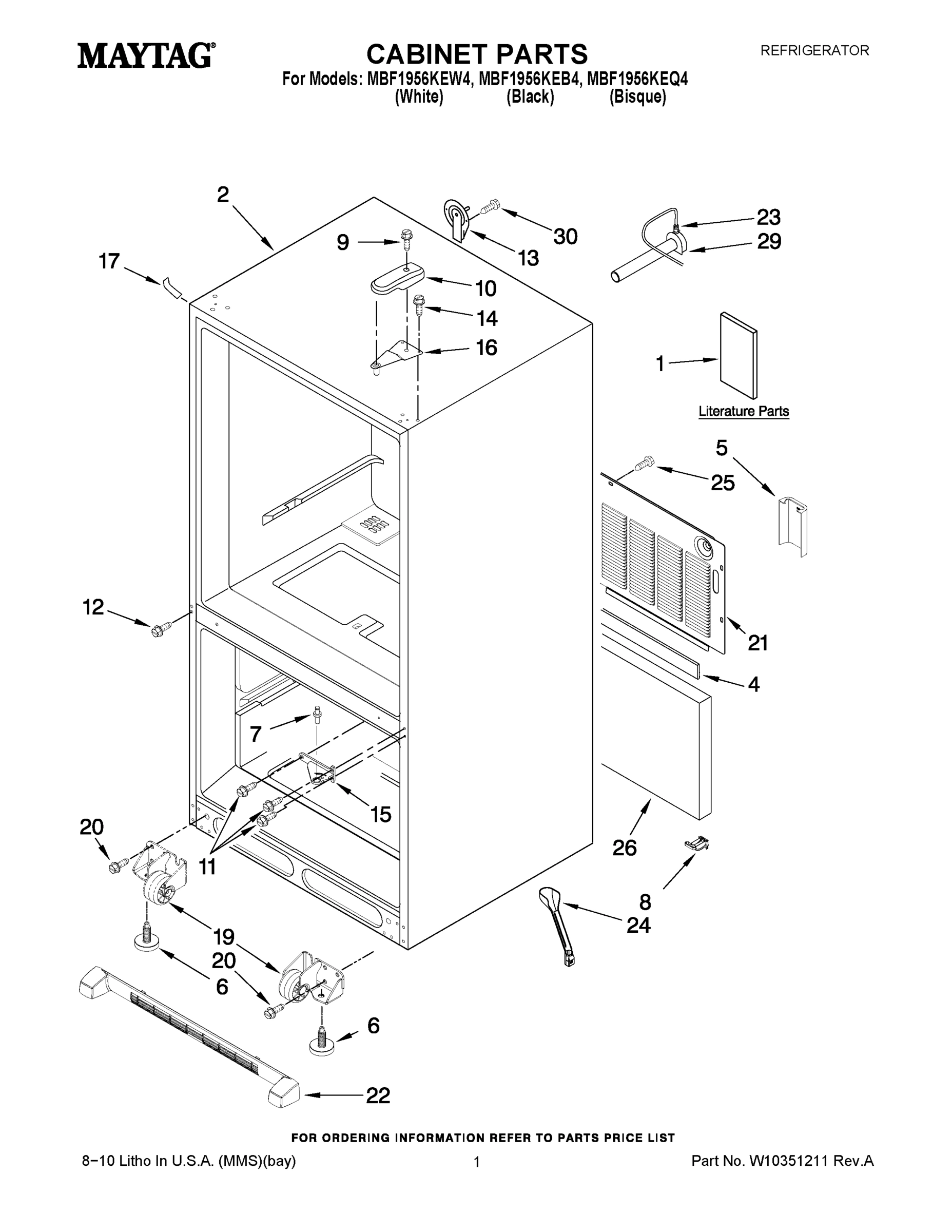01 - CABINET PARTS