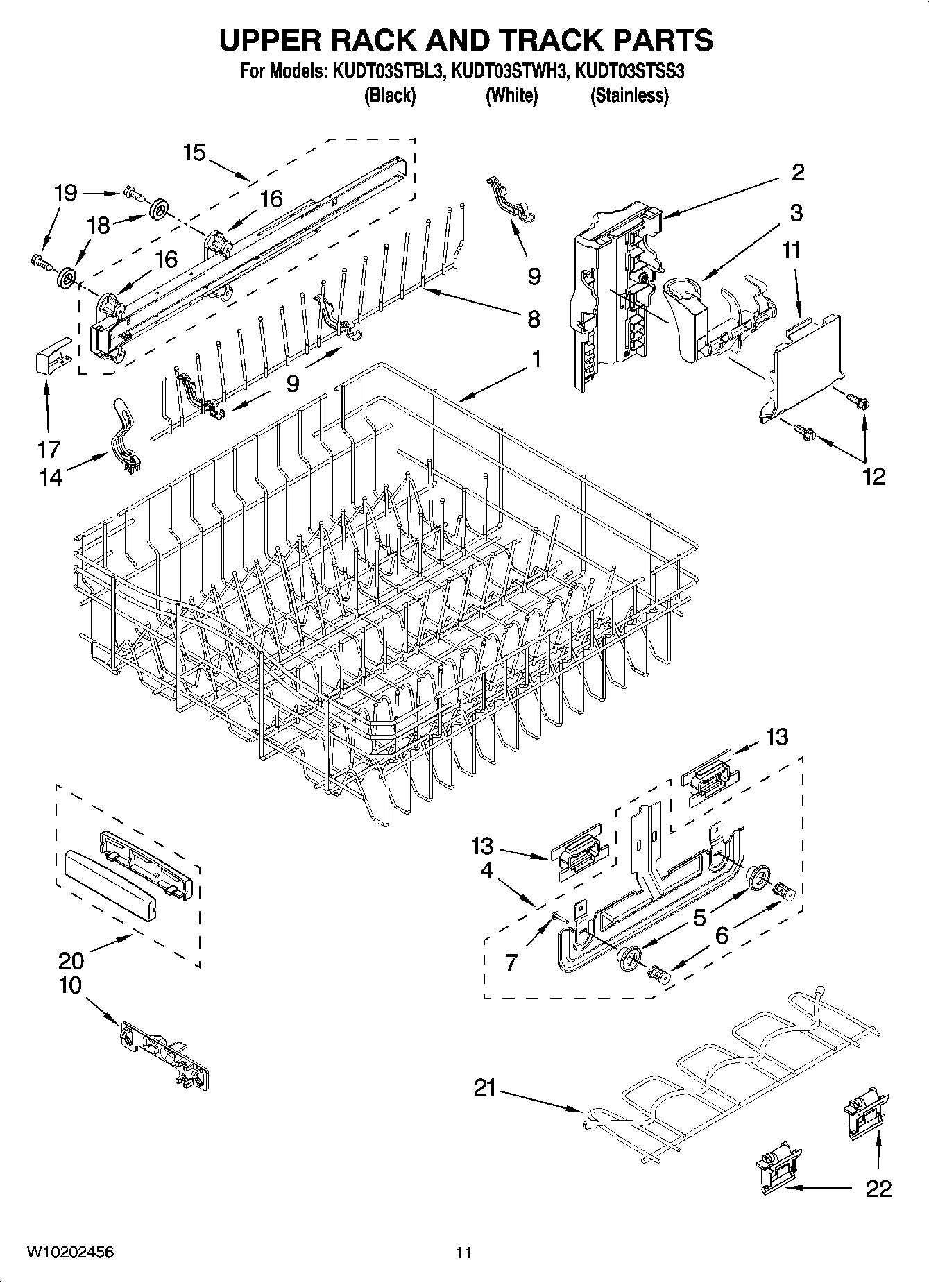 09 - UPPER RACK AND TRACK PARTS