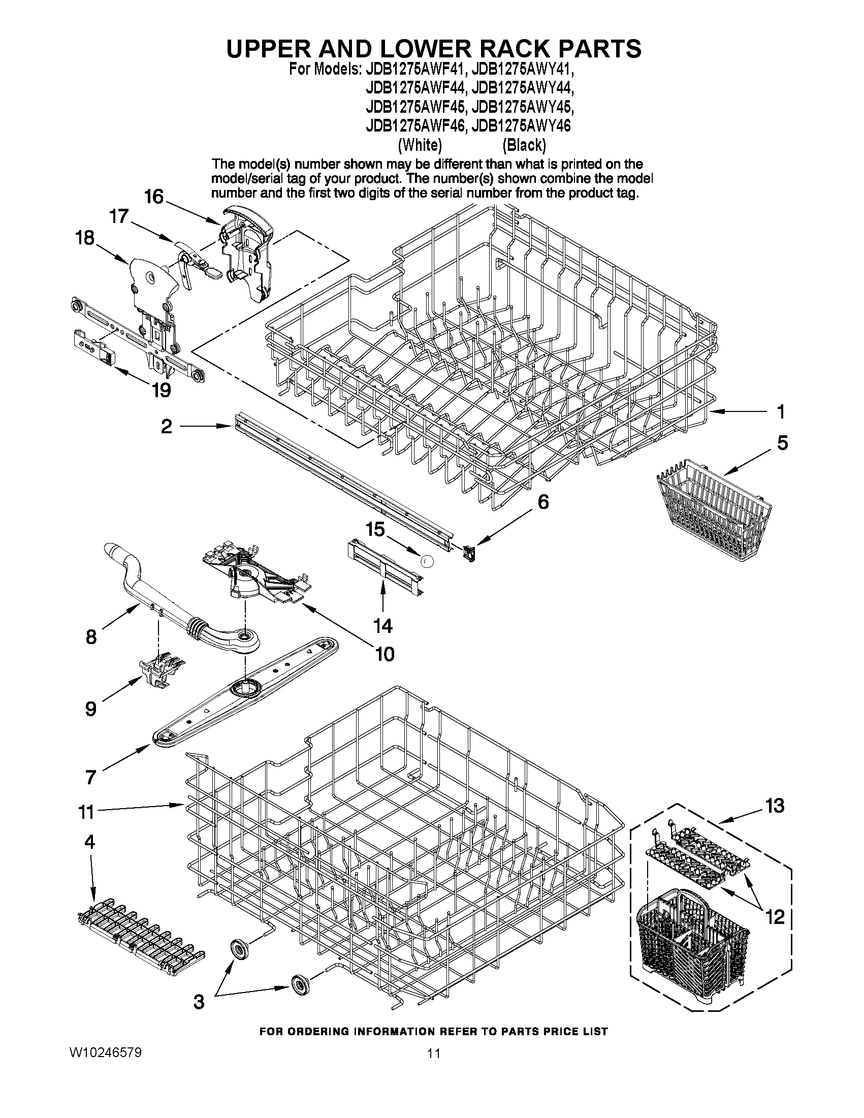 09 - UPPER AND LOWER RACK PARTS