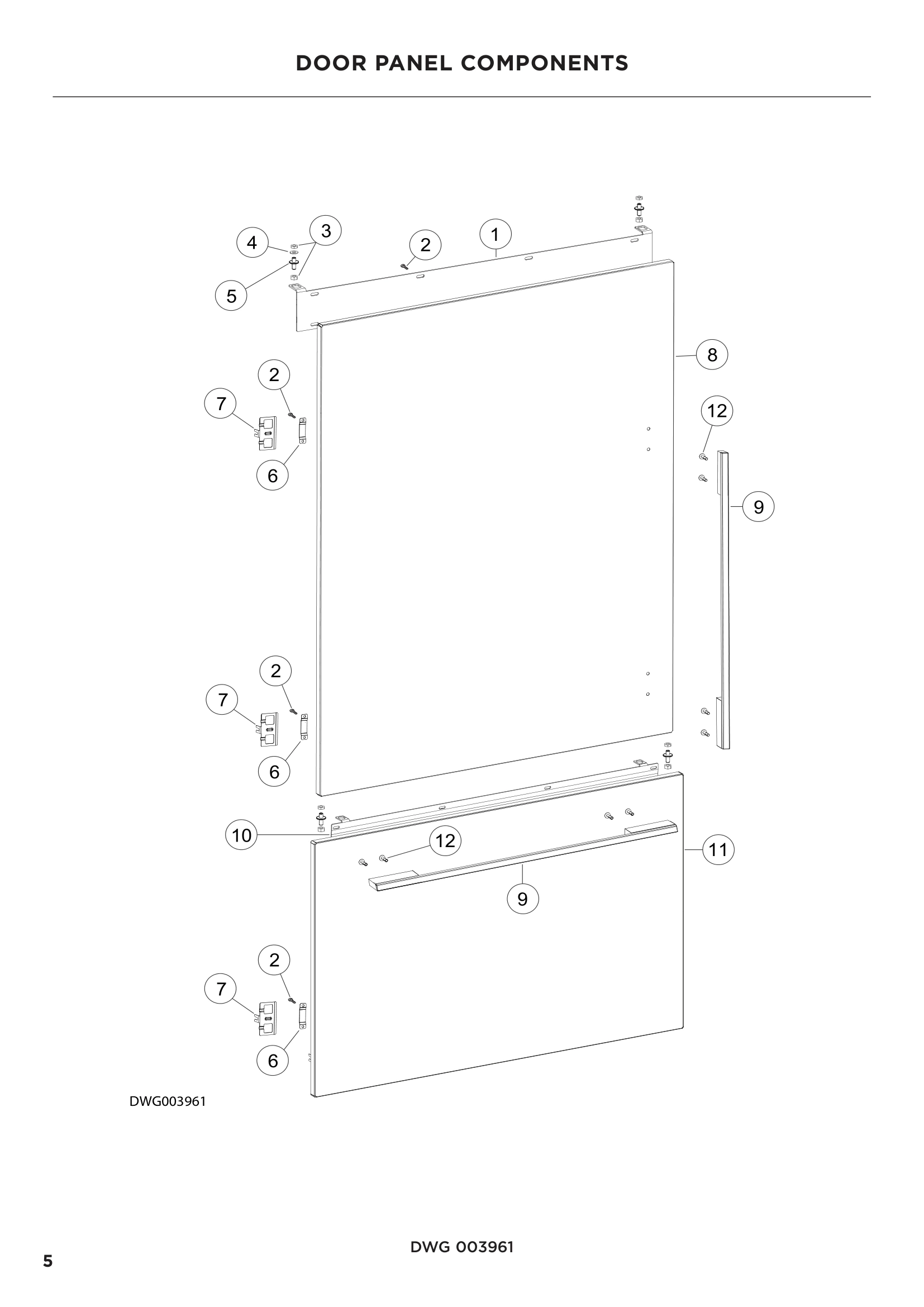 DOOR PANEL COMPONENTS