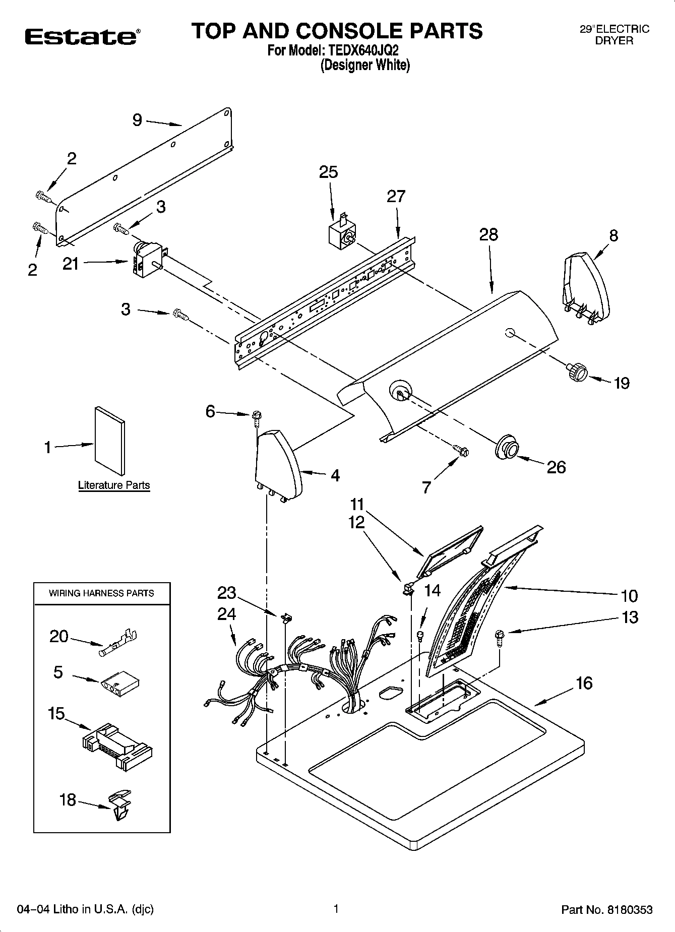 01 - TOP AND CONSOLE PARTS