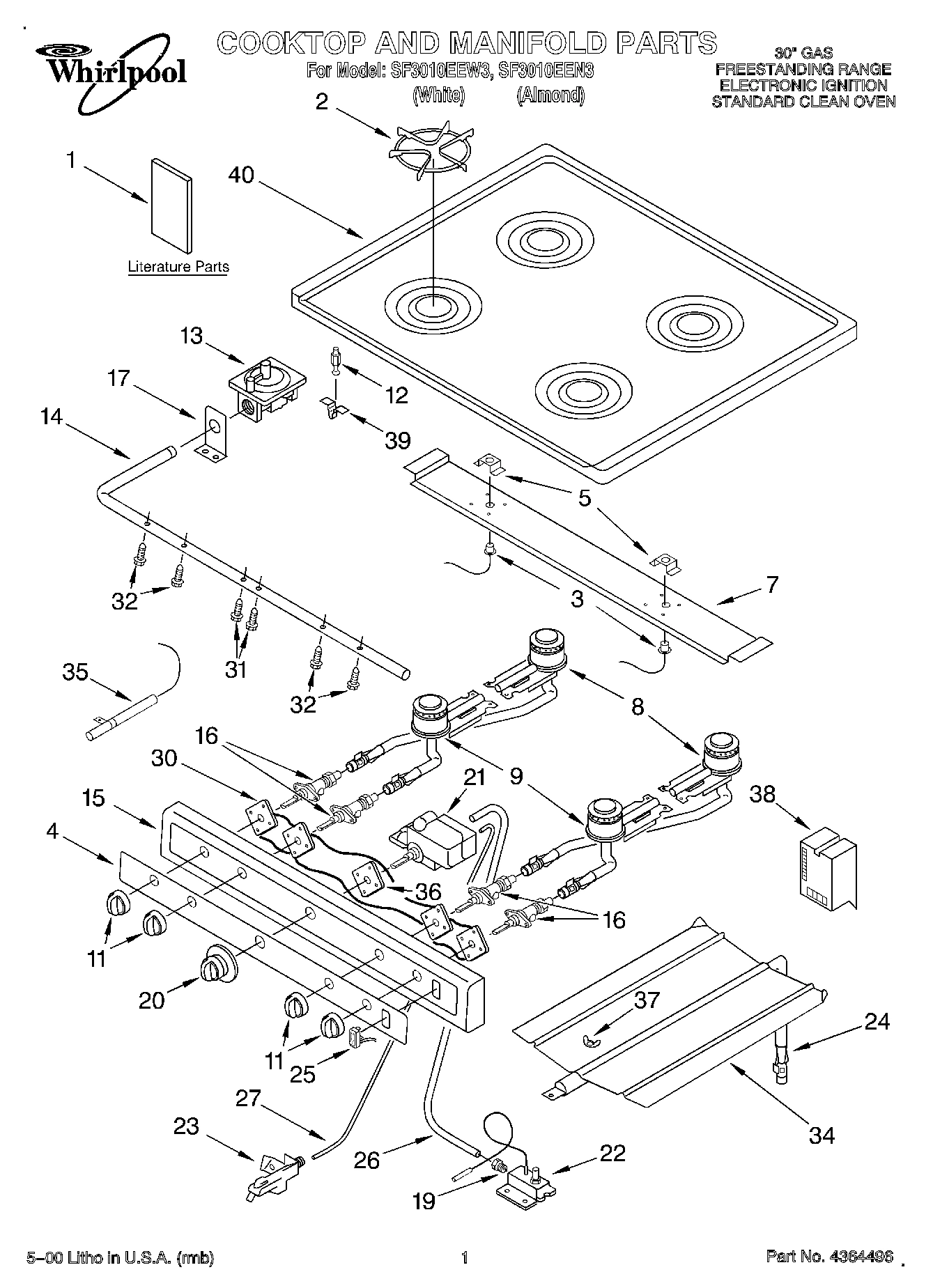 01 - COOKTOP AND MANIFOLD, LITERATURE
