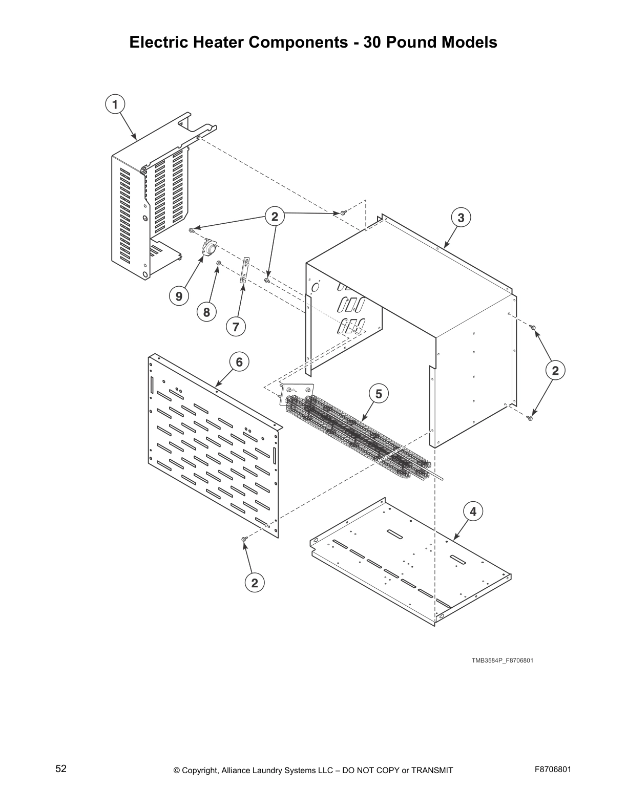 Electric Heater Components - 30 Pound Models