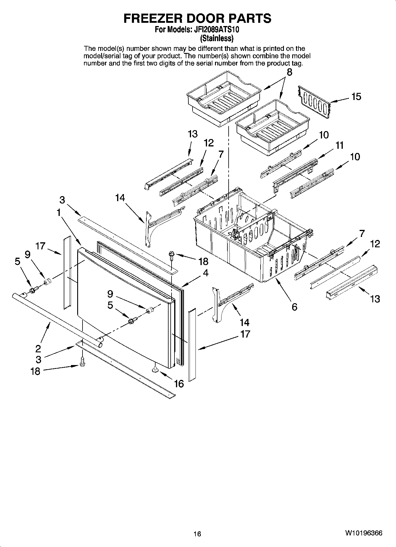 09 - FREEZER DOOR PARTS