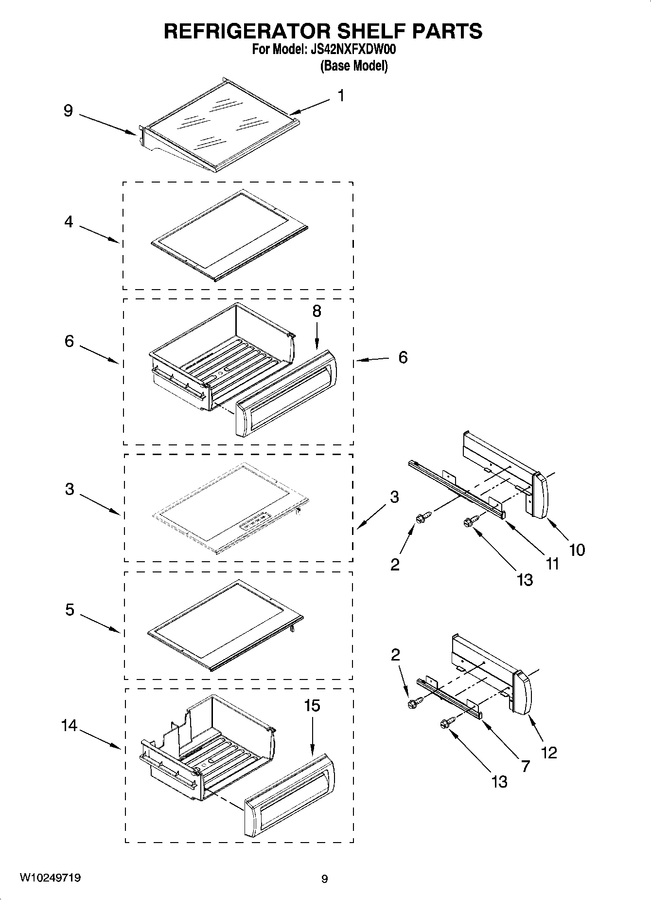 07 - REFRIGERATOR SHELF PARTS